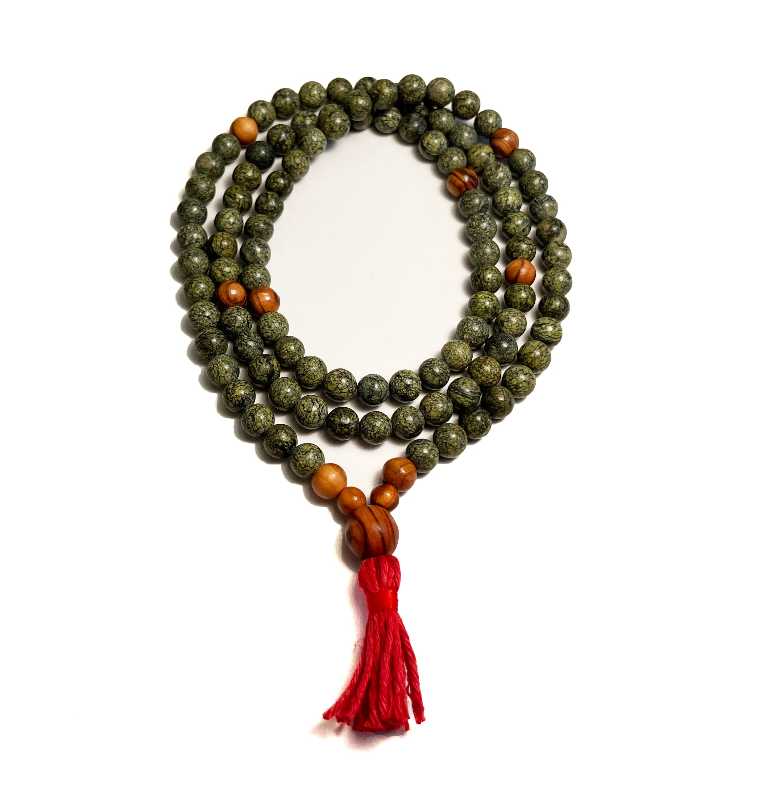 Serpentine and Olivewood Full Mala、mySite、topwebapps