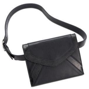 INC International Concepts Metallic-Detail Envelope Belt Bag (Black, M)*、mySite、g9winljtr