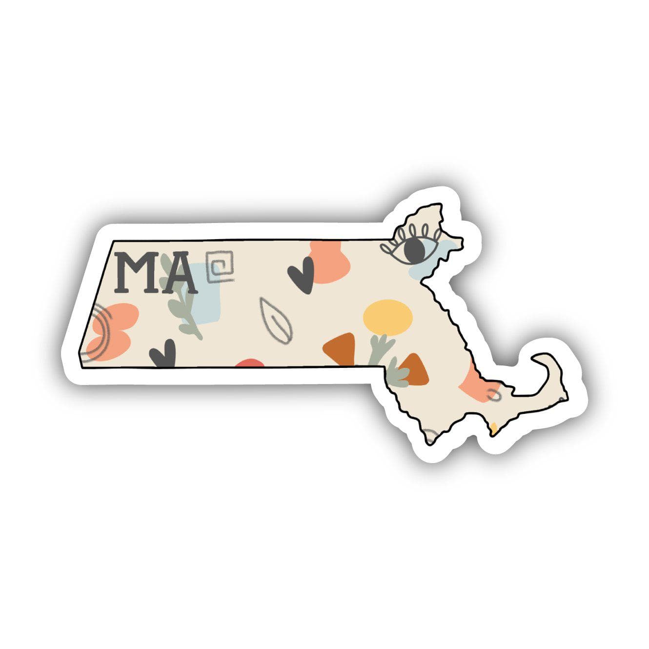  Massachusetts Abstract Pattern Sticker、mySite、elrpsem3k