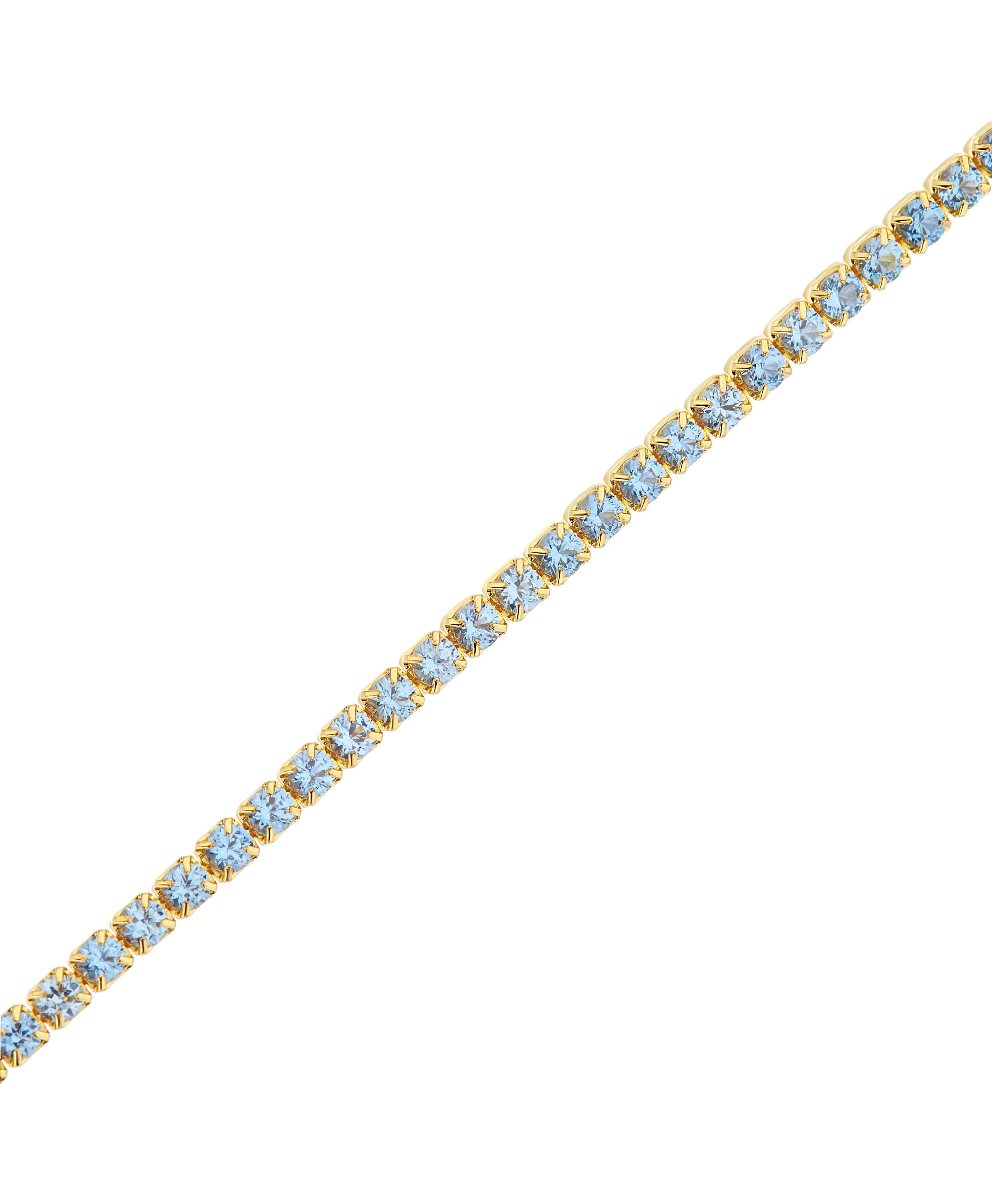 Mila Necklace Blue 18ct Gold Plated