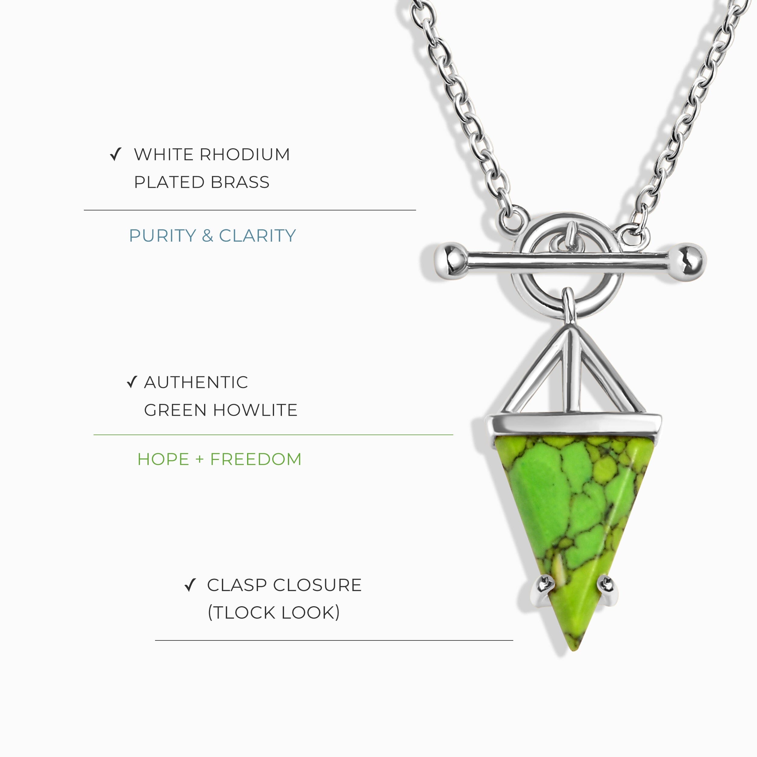 Green Howlite Necklace - Heroine T-Lock Look、mySite、hinf8tx79