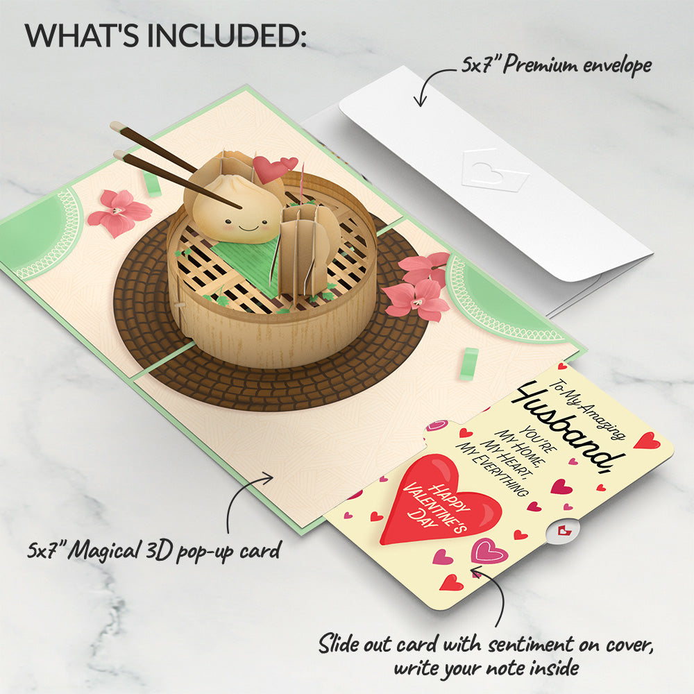 You're All That and Dim Sum Valentine Pop-Up Card and Sentiment Set for Husband、mySite、solidvoid