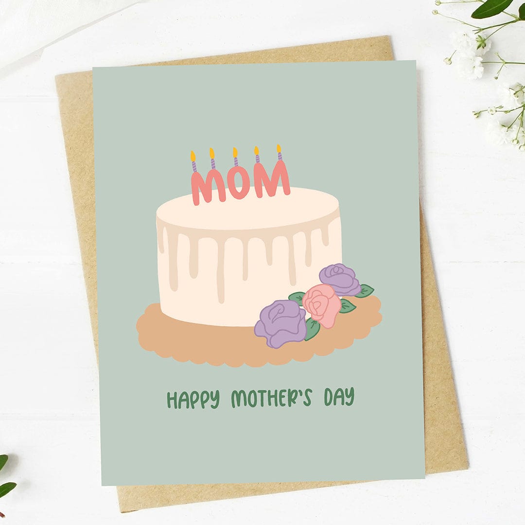  Happy Mother's Day Mom Cake Celebration Card、mySite、elrpsem3k