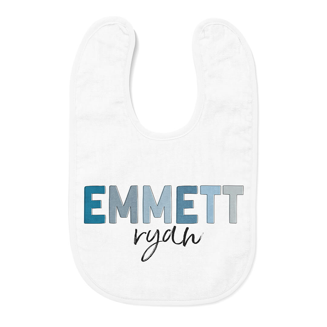  Personalized Color Block Baby Name Bib | Baby Blues、mySite、layawaytickets