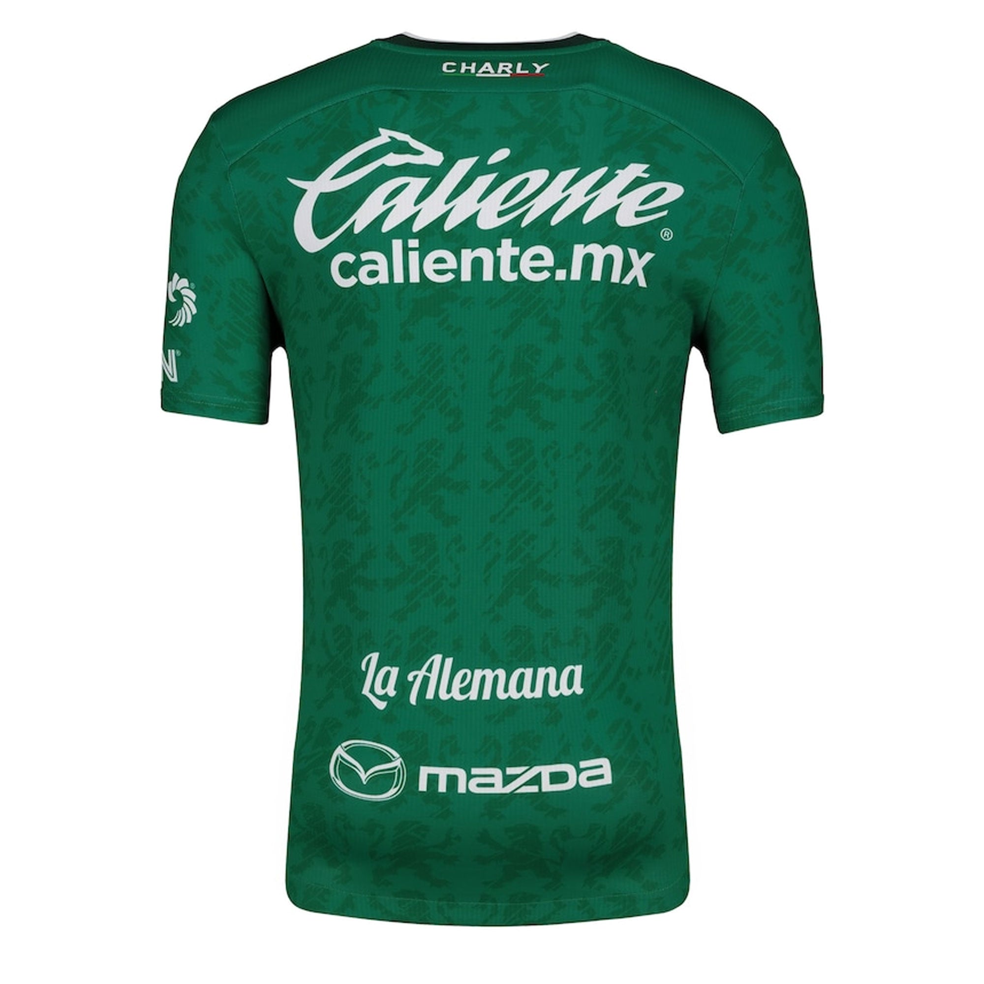 Charly Men's Leon 2024/25 Authentic Home Jersey Green/White、mySite、noshort