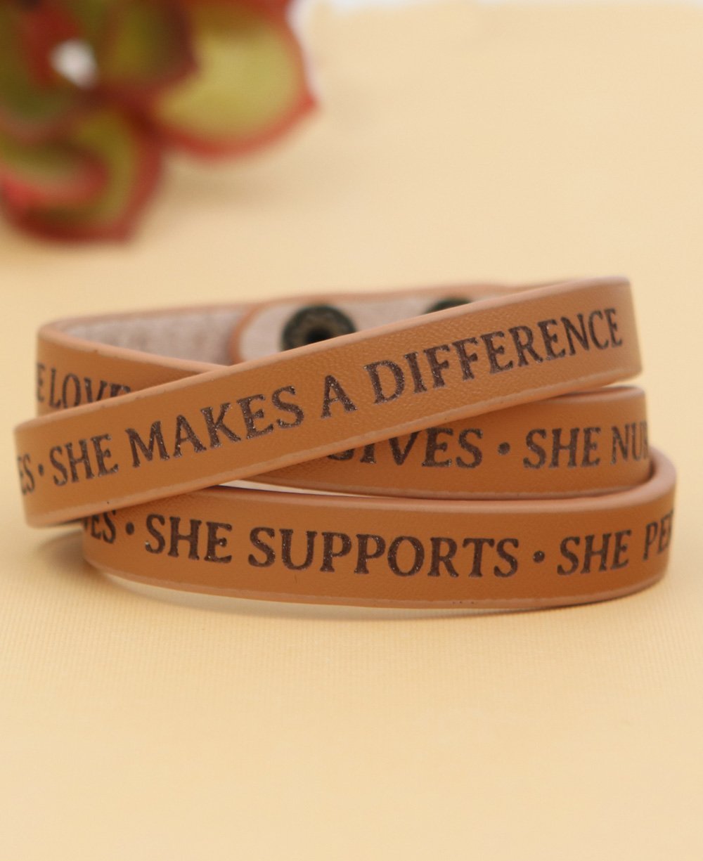She Makes a Difference Wrap Bracelet、mySite、topwebapps