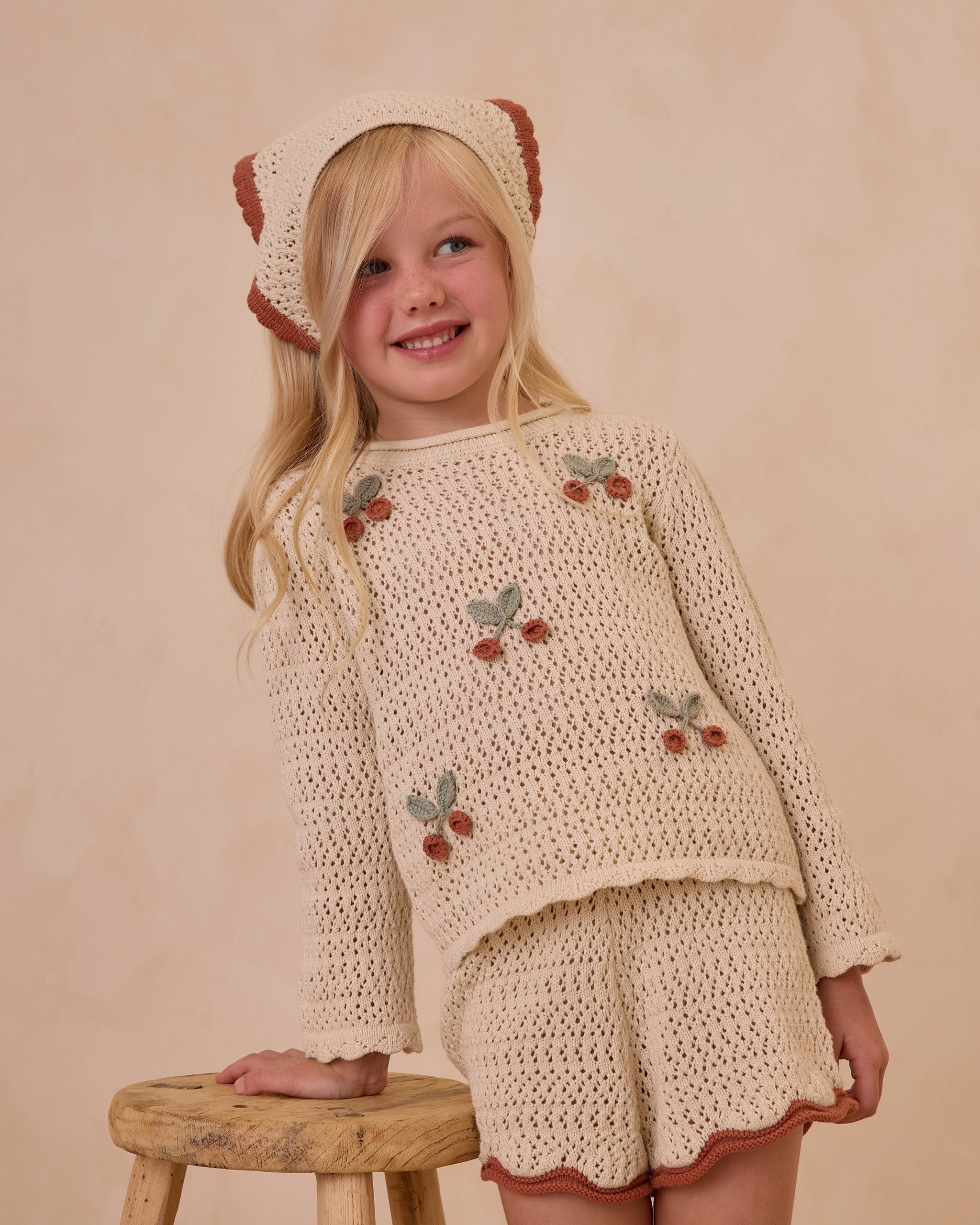  Crochet Knit Pullover || Cherries、mySite、layawaytickets