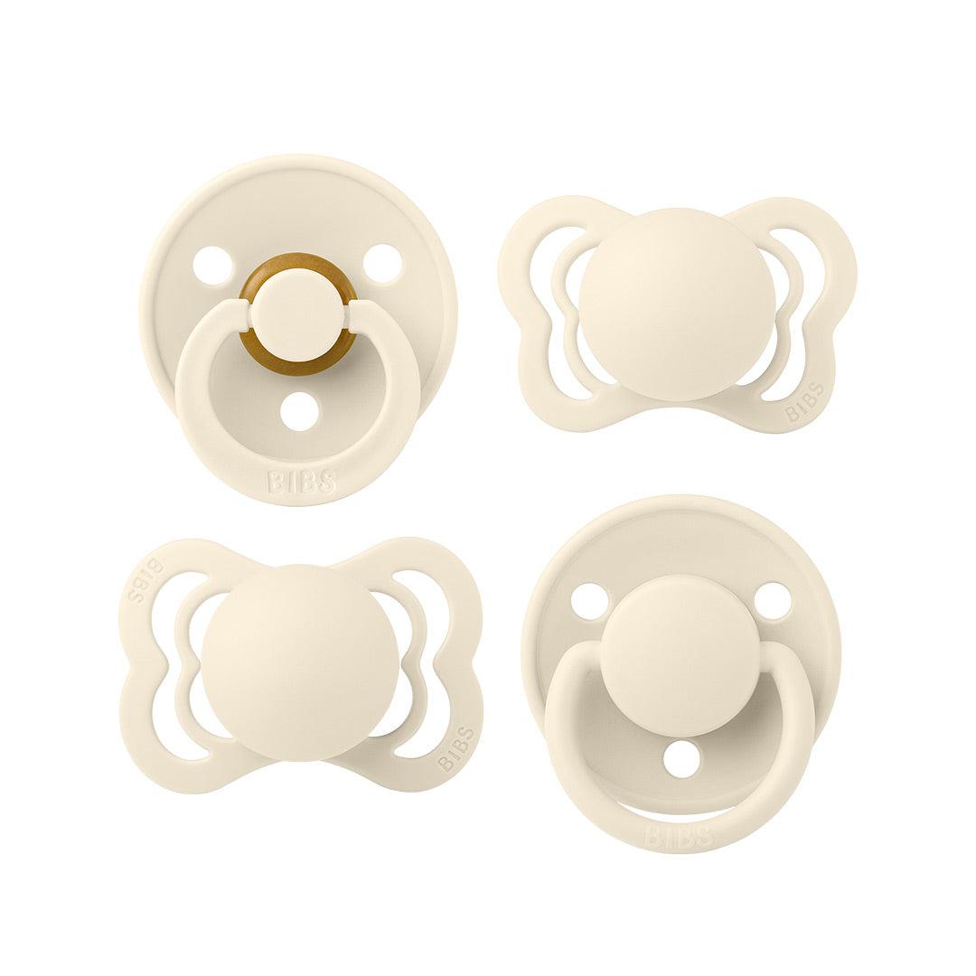  BIBS Try-It Mixed Pacifier Collection - Ivory - 4 Pack、mySite、merchandisen