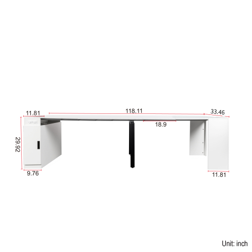 Multifunctional extendable console table、、casual