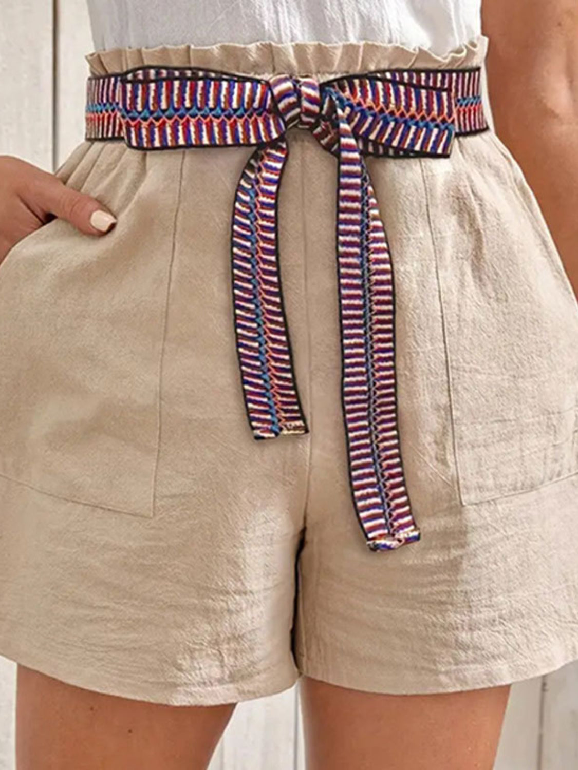  Tied High Waist Shorts、mySite、justintrudeaud