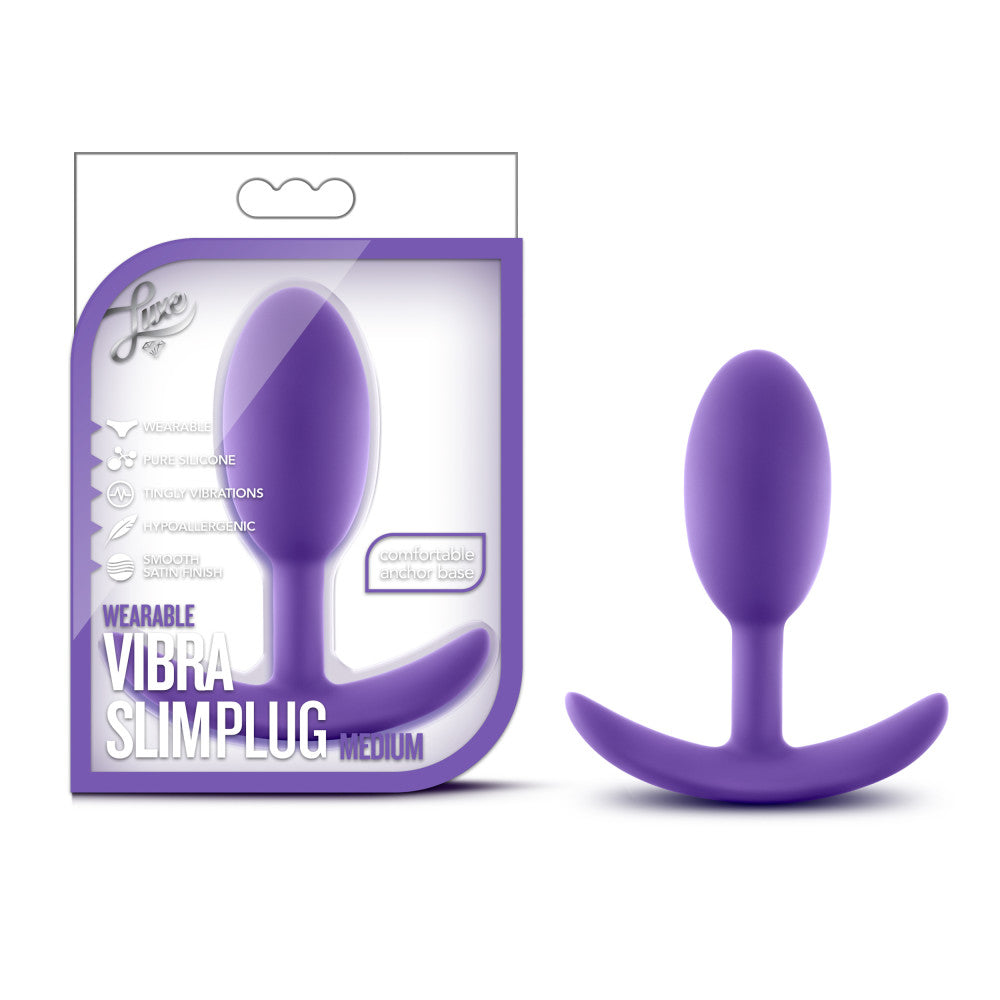 Luxe By Blush® | Wearable Vibra Slim Purple 4-Inch Anal Plug、mySite、bottomscart
