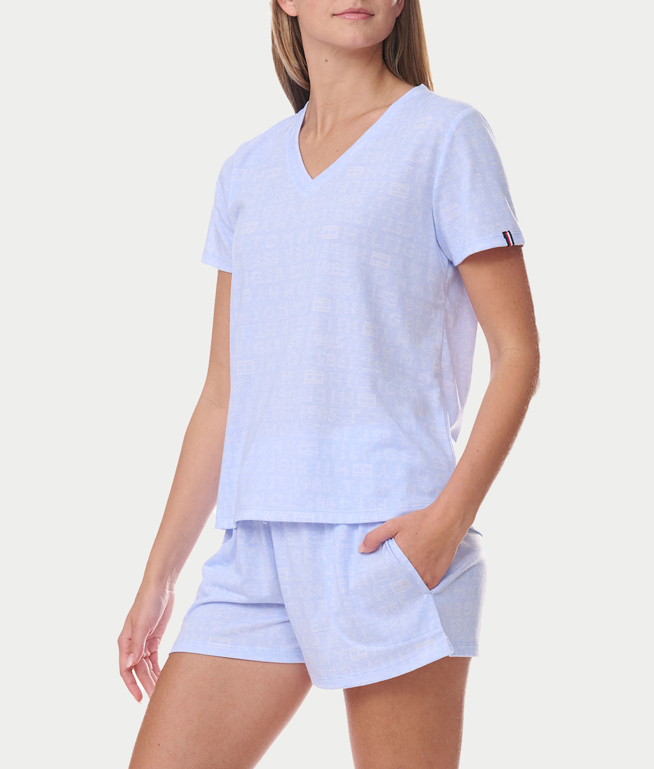  V-Neck Knit Tee & Boxer Pajama Set、mySite、justintrudeaud