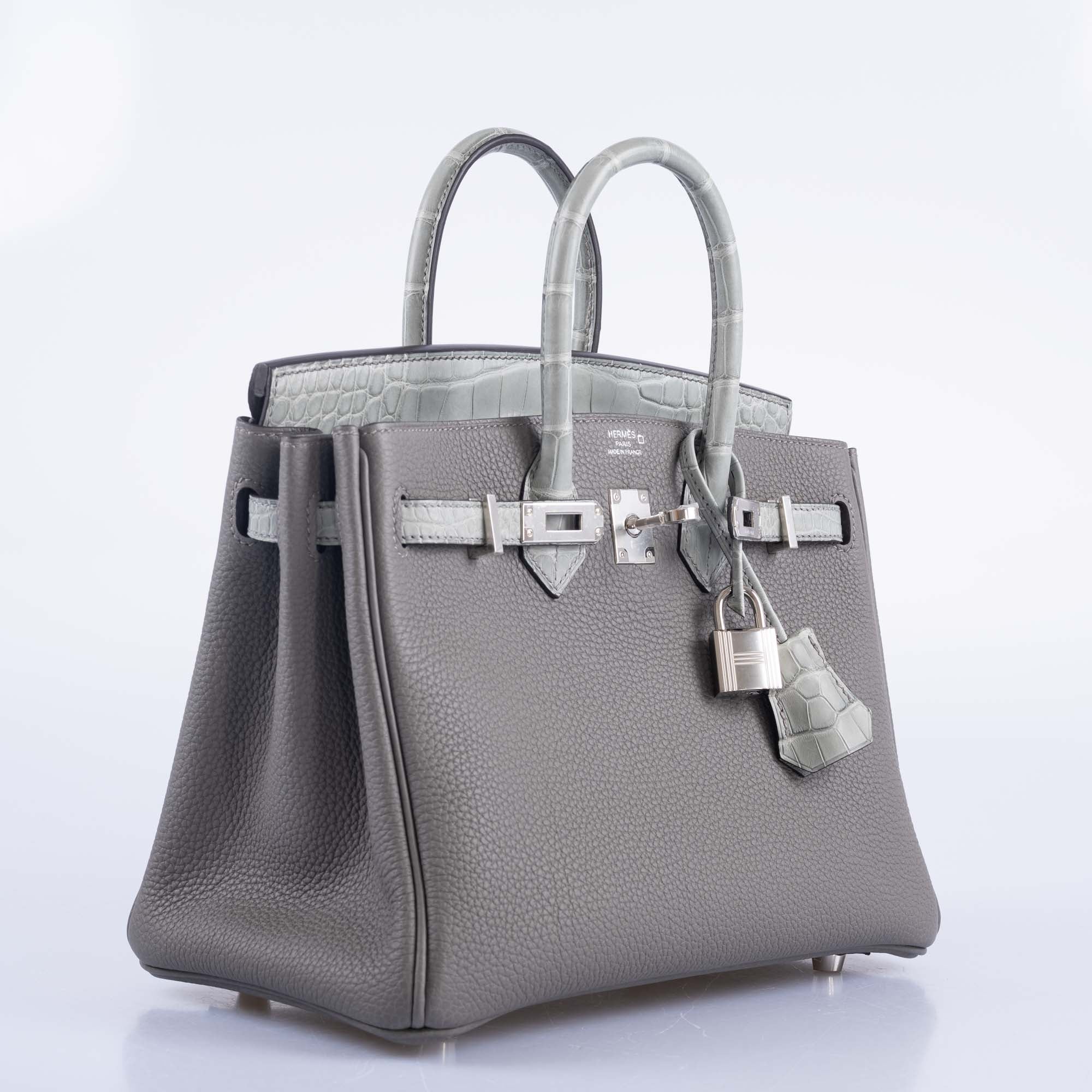 Hermès Touch Birkin 25 Gris Meyer Togo and Gris Cement Matte Alligator Palladium Hardware、mySite、garminoutage.com