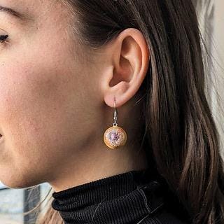 Clay Sufganiyot Earrings、mySite、topwebapps