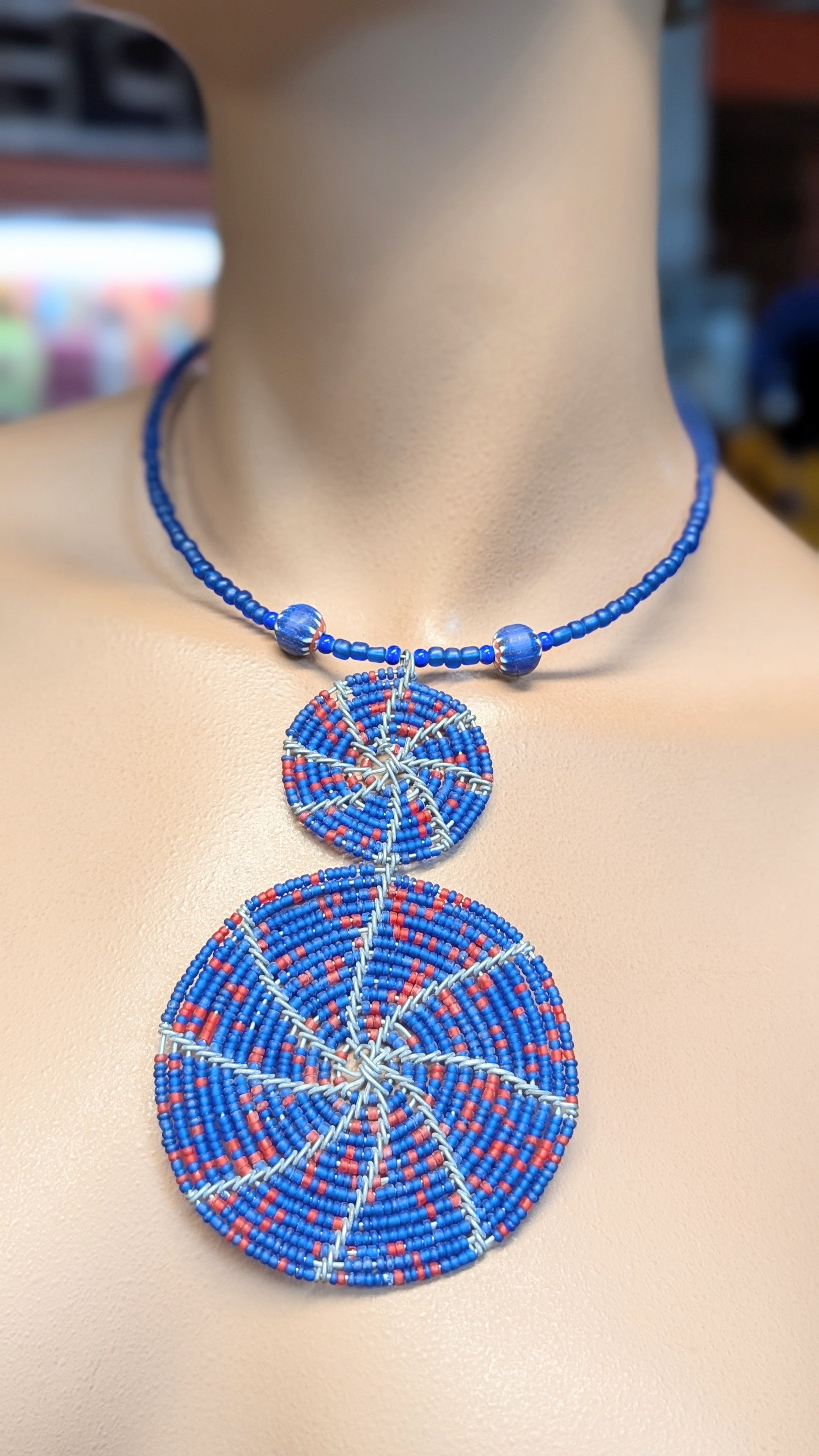 Dupsie's Blue Kijiji Choker African Necklace DPJABN11、mySite、solidvoid