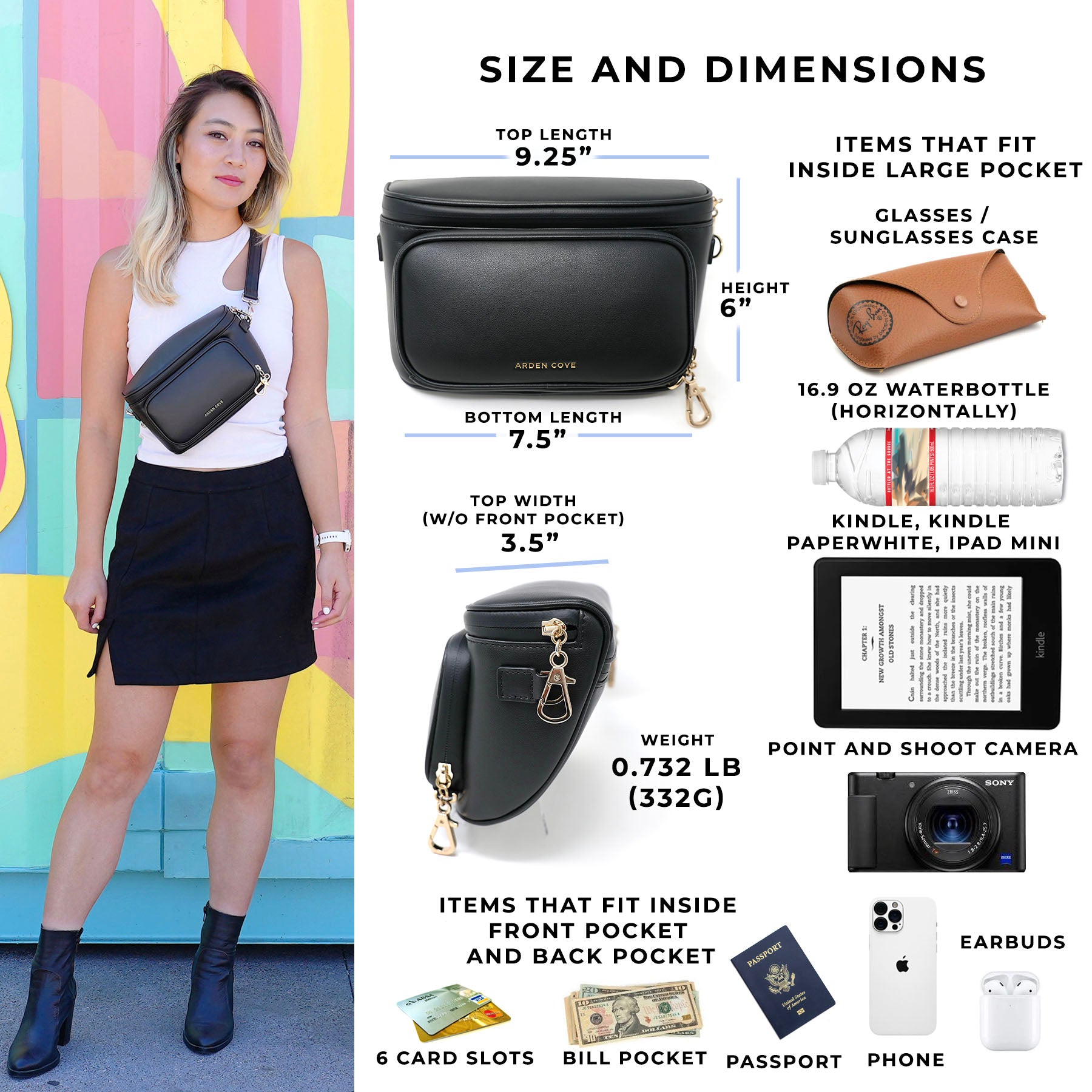 Bum Bag with Locking Clasps Strap、mySite、garagedoors4me