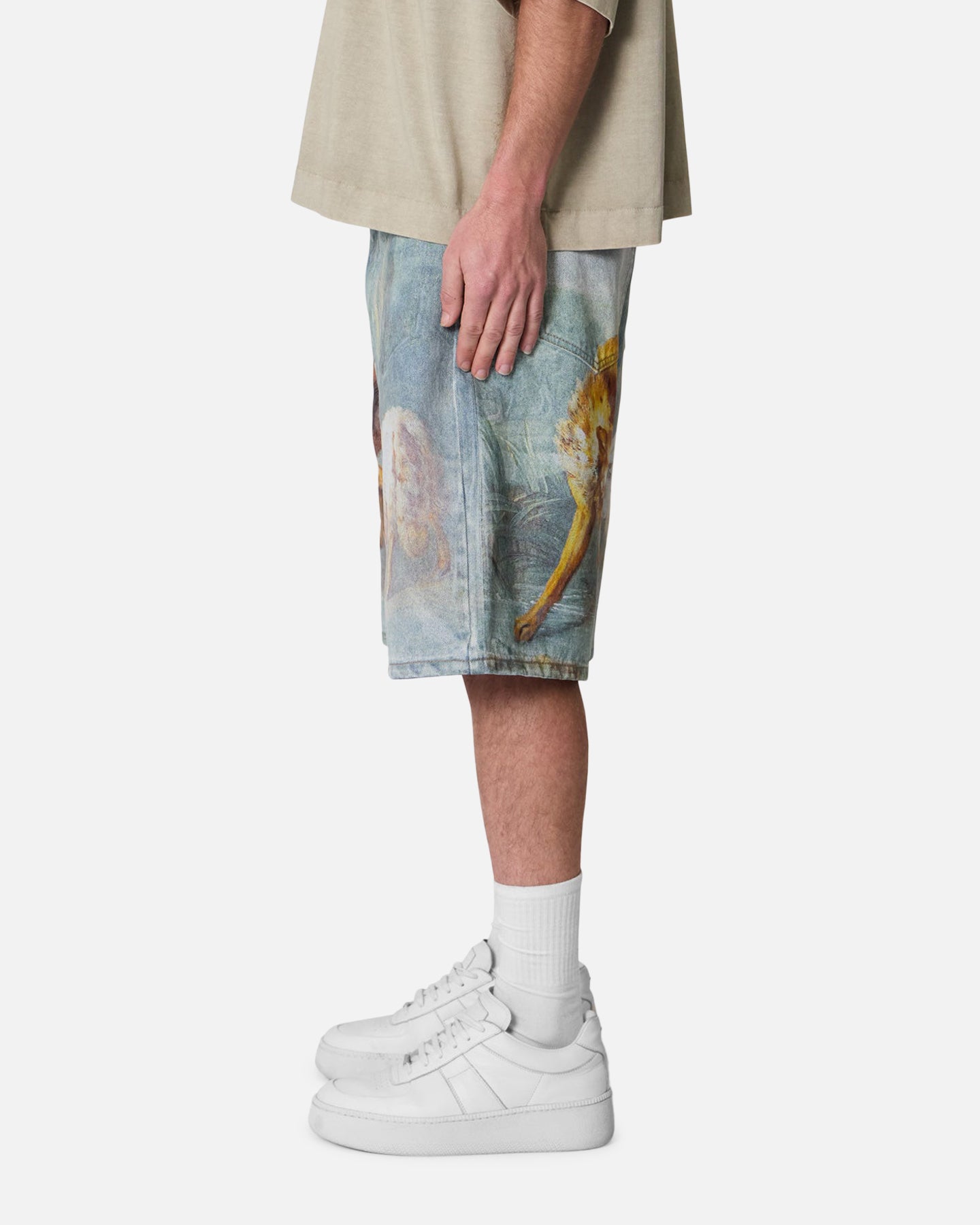 MNML Sheep Hounded Denim Shorts Multi、mySite、zt4zffjzw