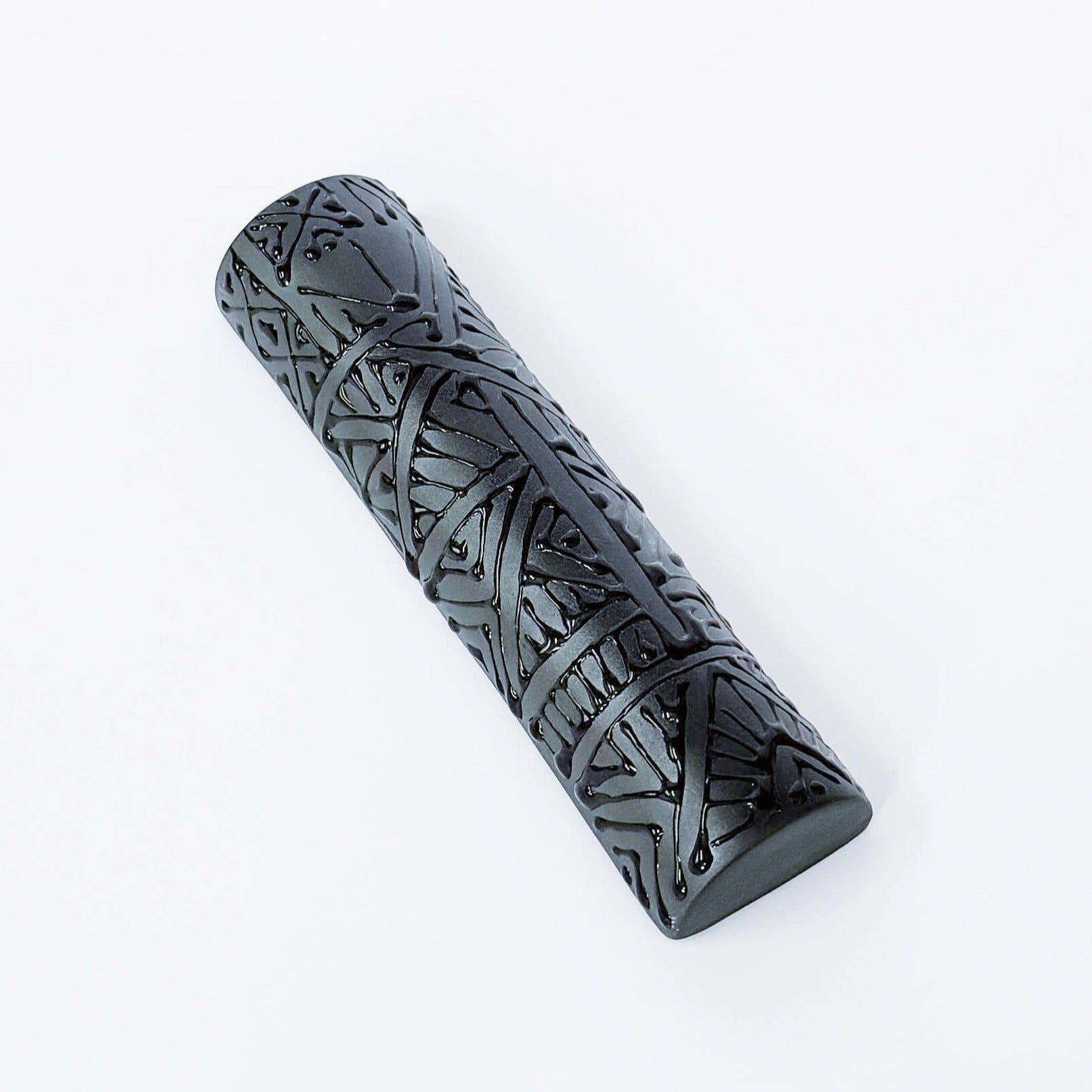 Black on Black Pattern Mezuzah Case by Maiyan Ben Yona、mySite、topwebapps