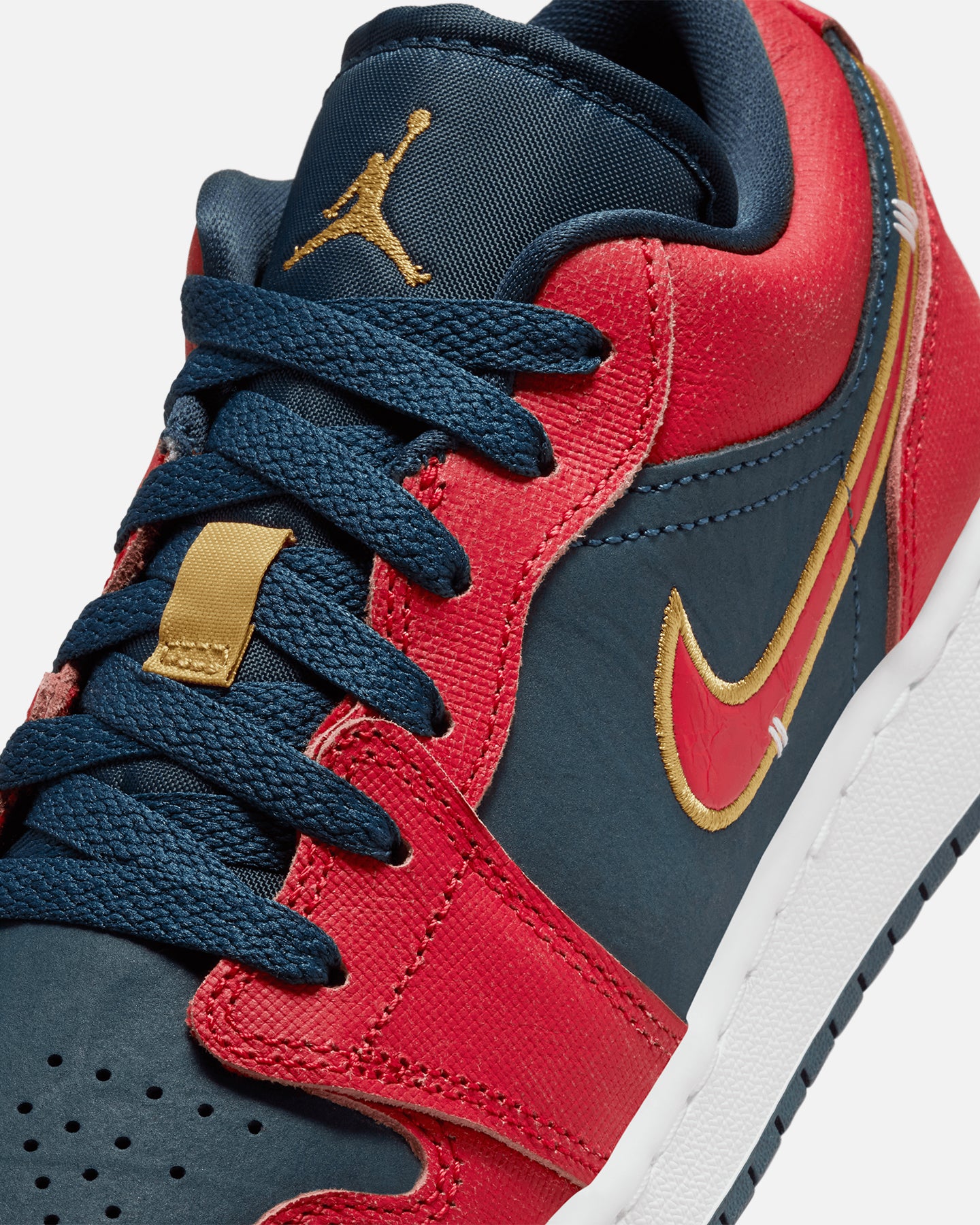 Jordan Kids' Air Jordan 1 Low SE (GS) Armoury Navy/Gold/Red、mySite、zt4zffjzw