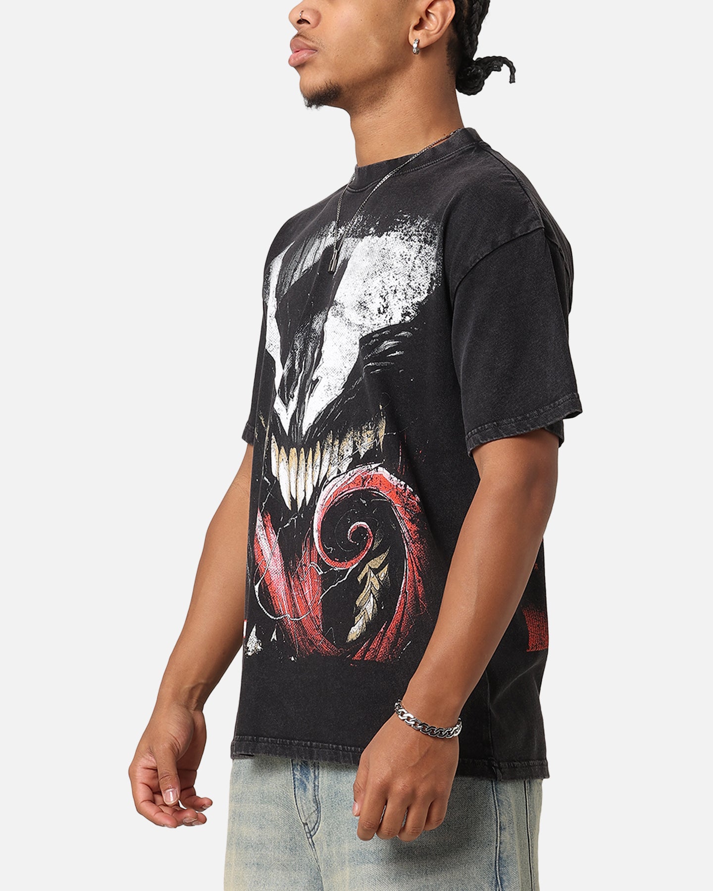 Goat Crew Marvel Spider-Man Y2K Venom The Host Vintage T-Shirt Black Acidwash、mySite、zt4zffjzw