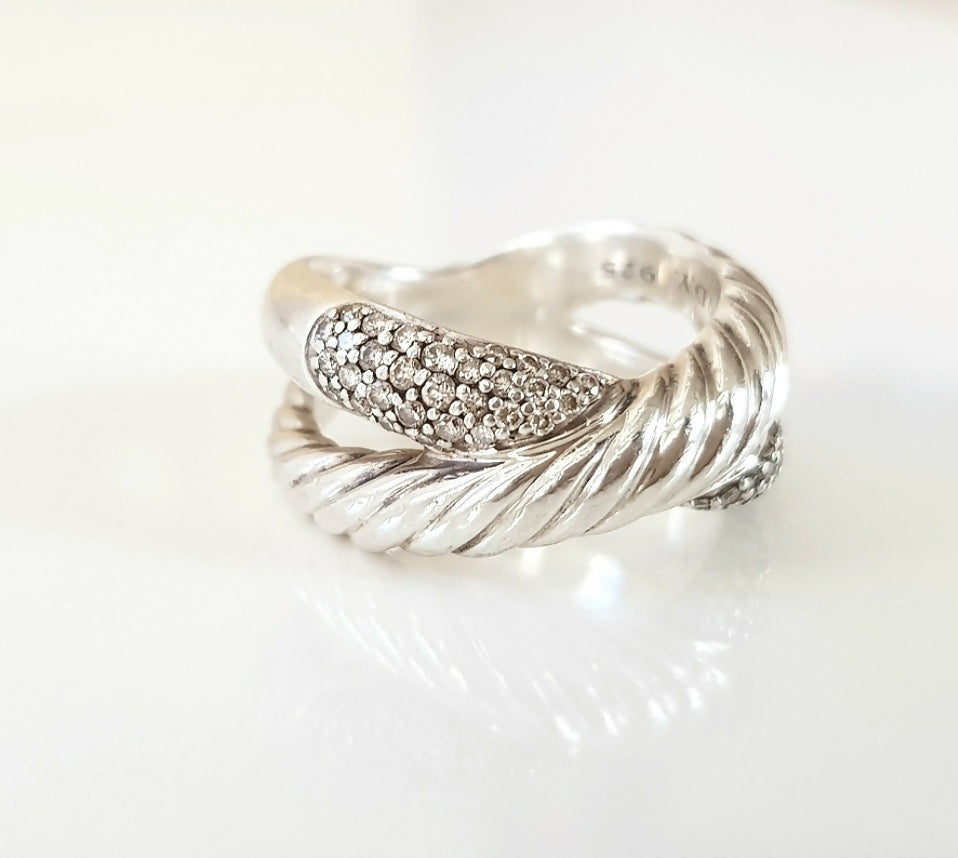 David Yurman Crossover X Diamond Ring、mySite、hinf8tx79