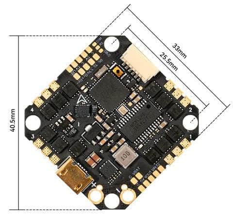 BetaFPV F411 2-4S 20A Whoop/Toothpick Flight Controller V5 8bit 4in1 ESC BLHeli_S - BMI270