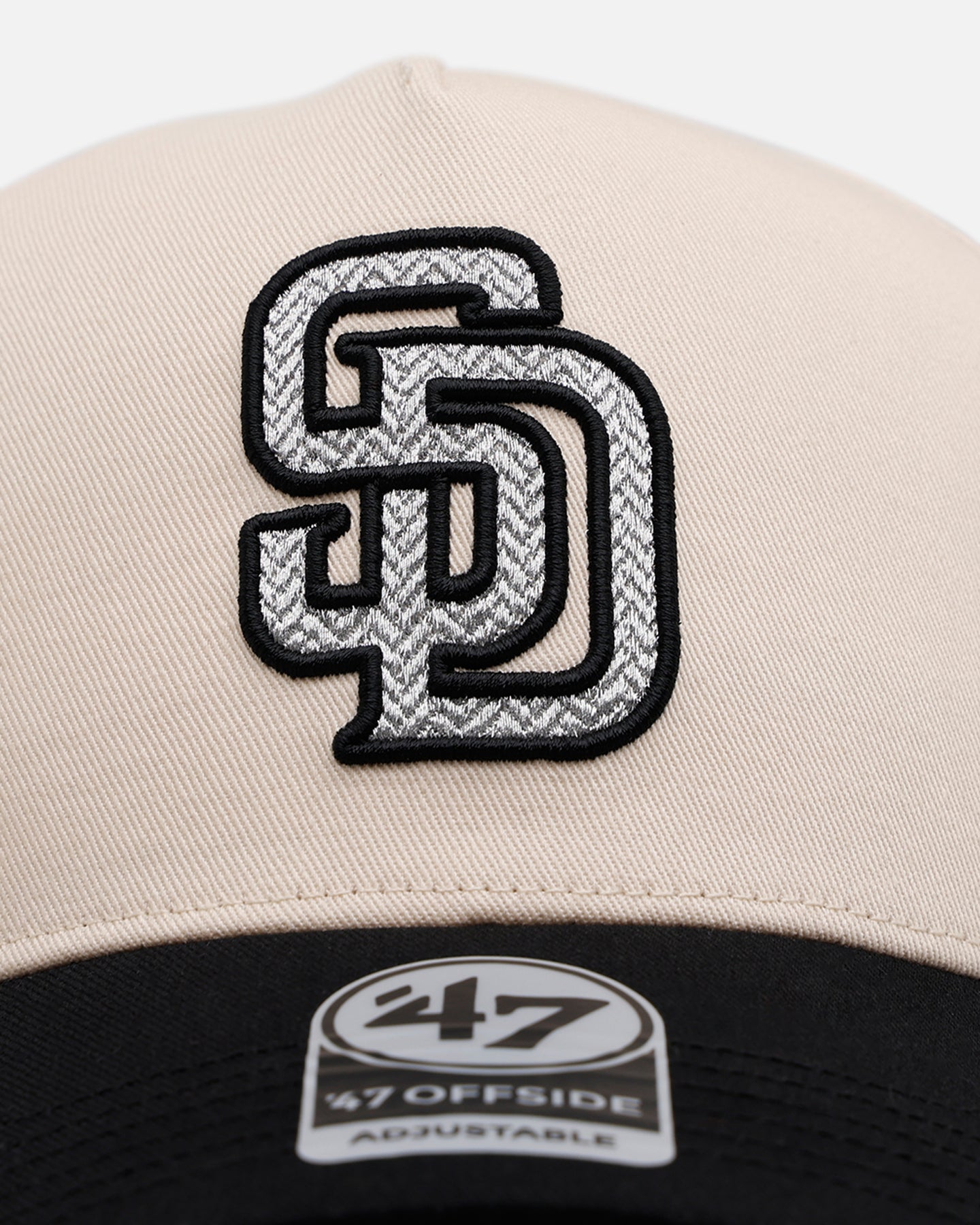 47 Brand San Diego Padres 'Herringbone' 47 Offside Snapback Natural/Black、mySite、zt4zffjzw