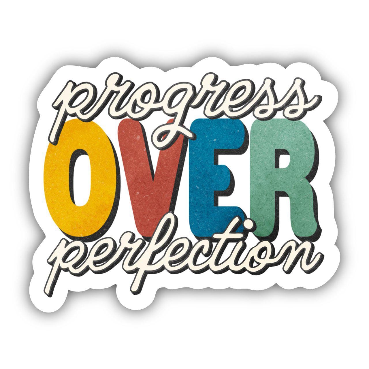  Progress Over Perfection Sticker、mySite、elrpsem3k