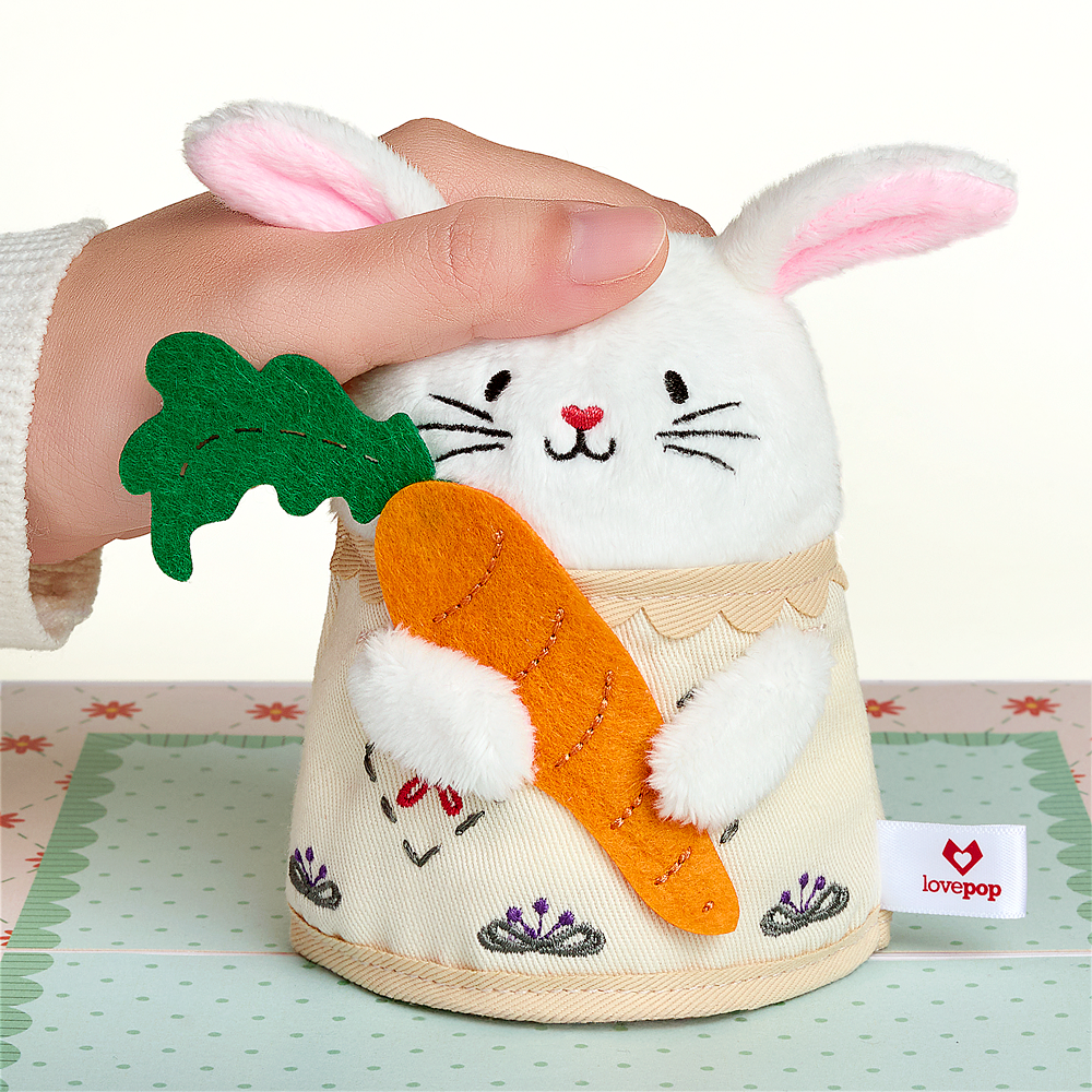 'Happy Easter Wishes' Bunny Plushpop Card、mySite、solidvoid