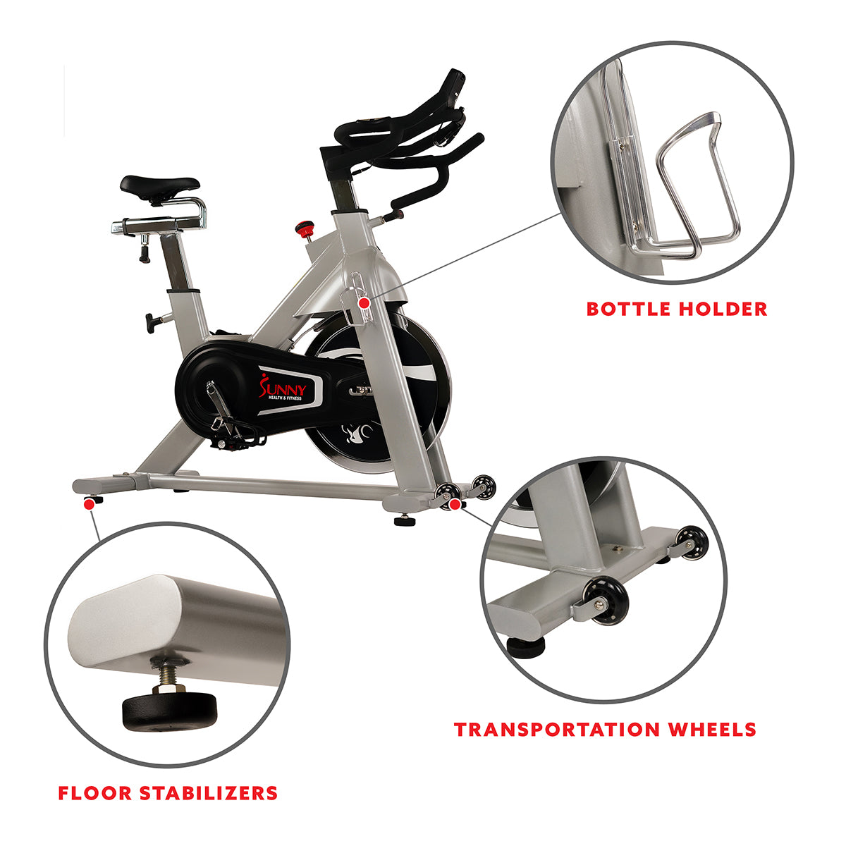  Belt Drive Exercise Bike with Cadence Sensor、mySite、ghnorth
