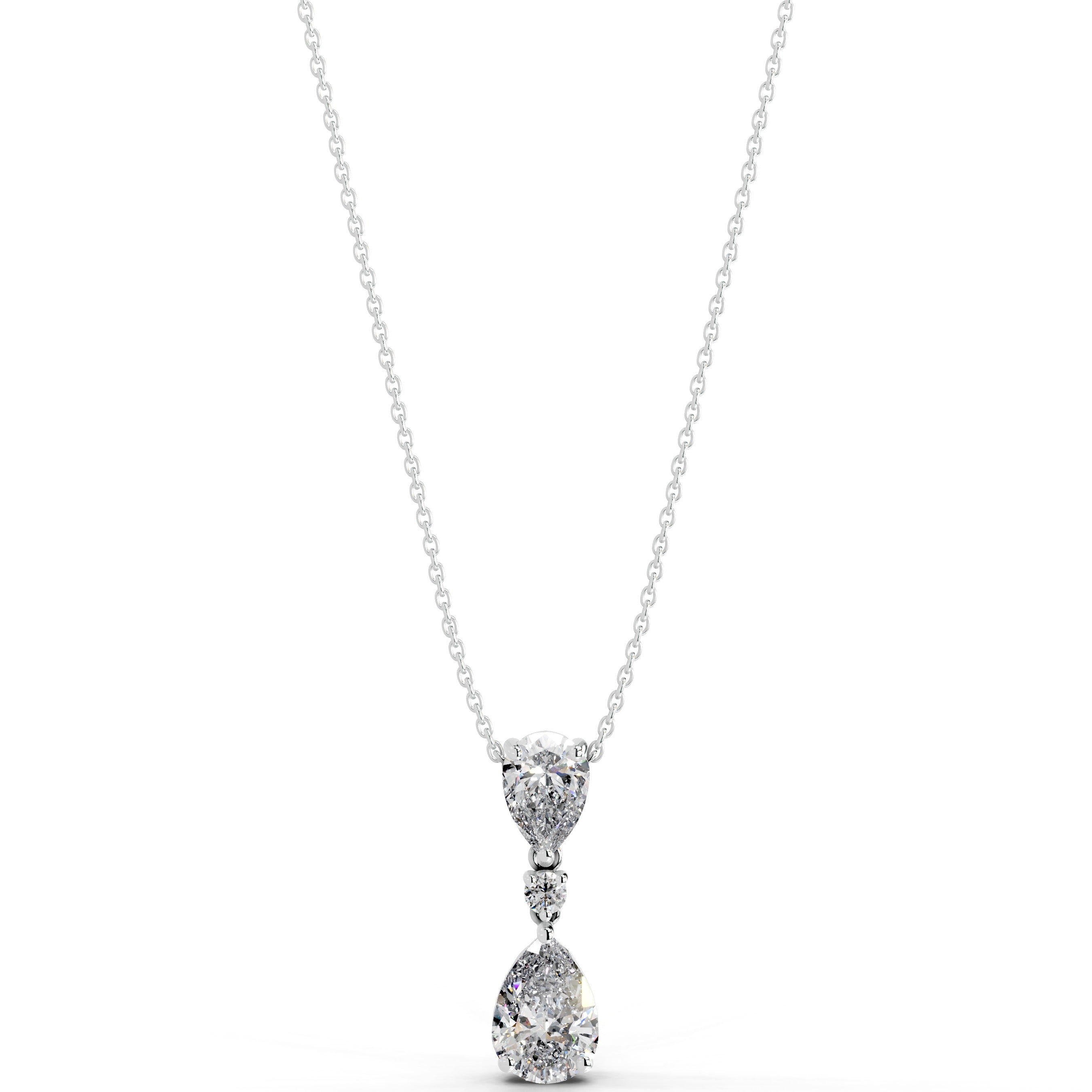 Desiree Diamond Pendant - 18K White Gold、mySite、hinf8tx79