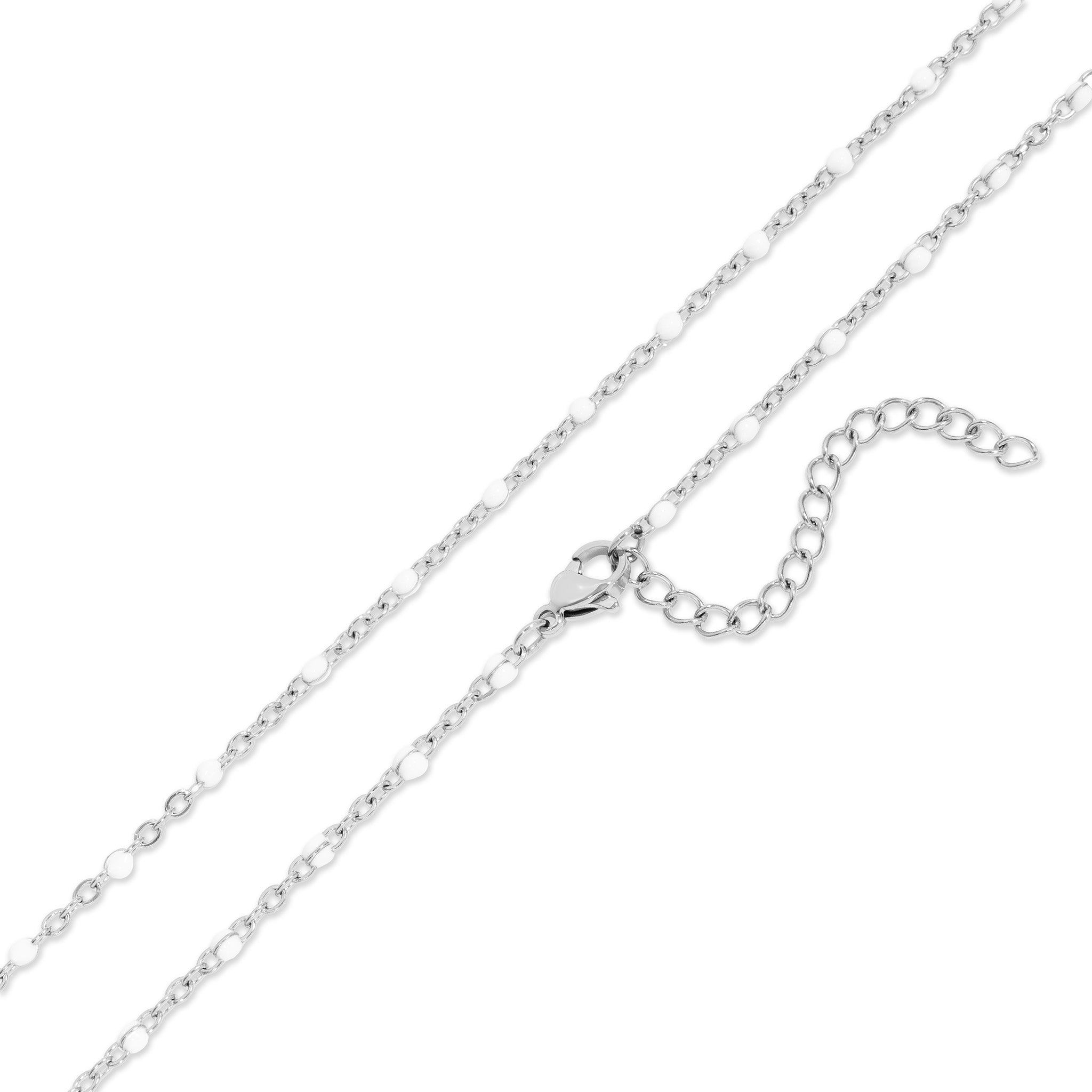 18K Gold PVD Stainless Steel Confetti White Chain Necklace / CHN0092、mySite、dreamappss