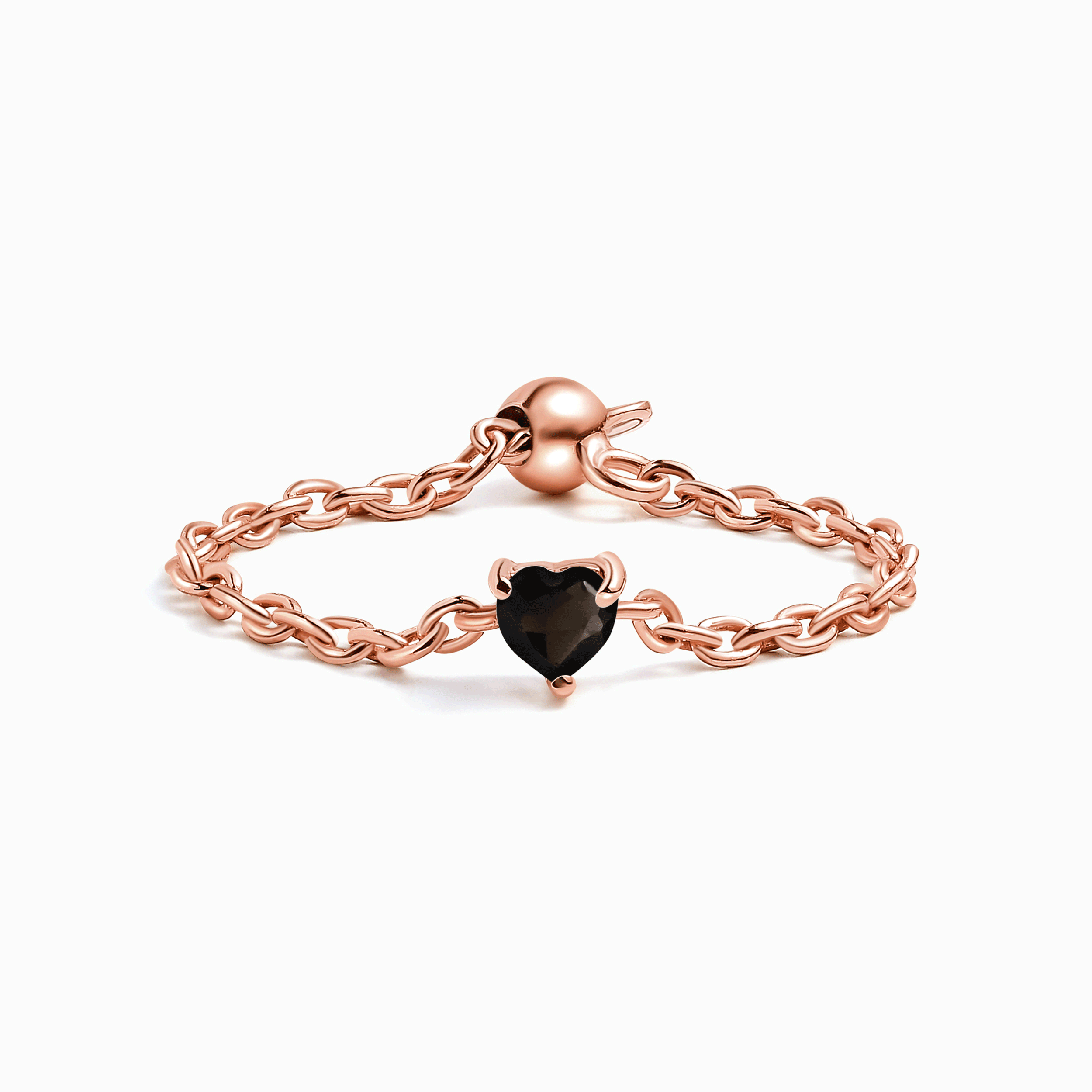 Black Obsidian Adjustable Chain Ring - Love、mySite、hinf8tx79