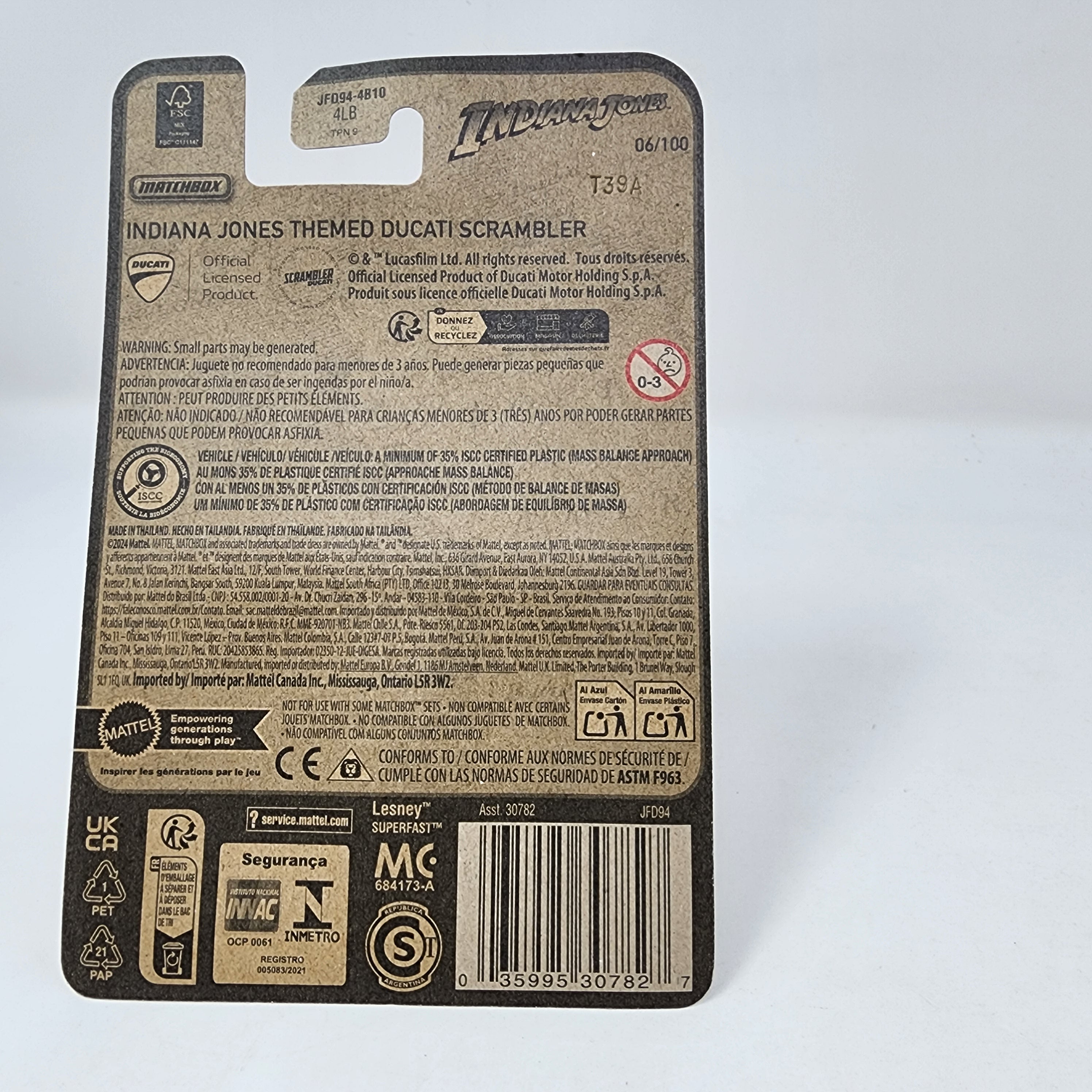 Indiana Jones Ducati Scrambler #6 * 2024 Matchbox Basic Case B、mySite、hgirdovlk