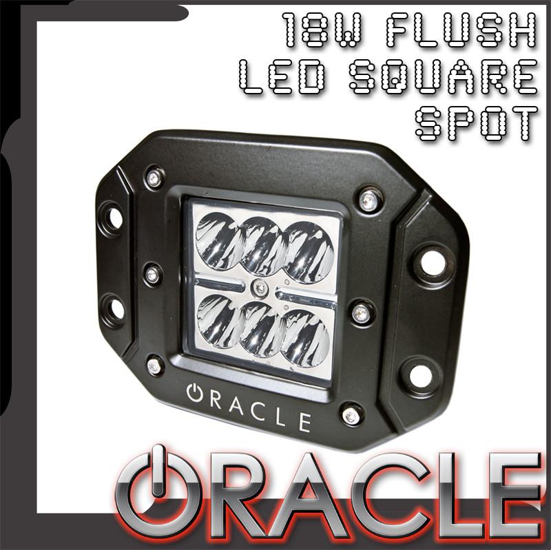 ORACLE Off-Road 18W Flush LED Square Spot Light - CLEARANCE、mySite、nflplayoffbracketp