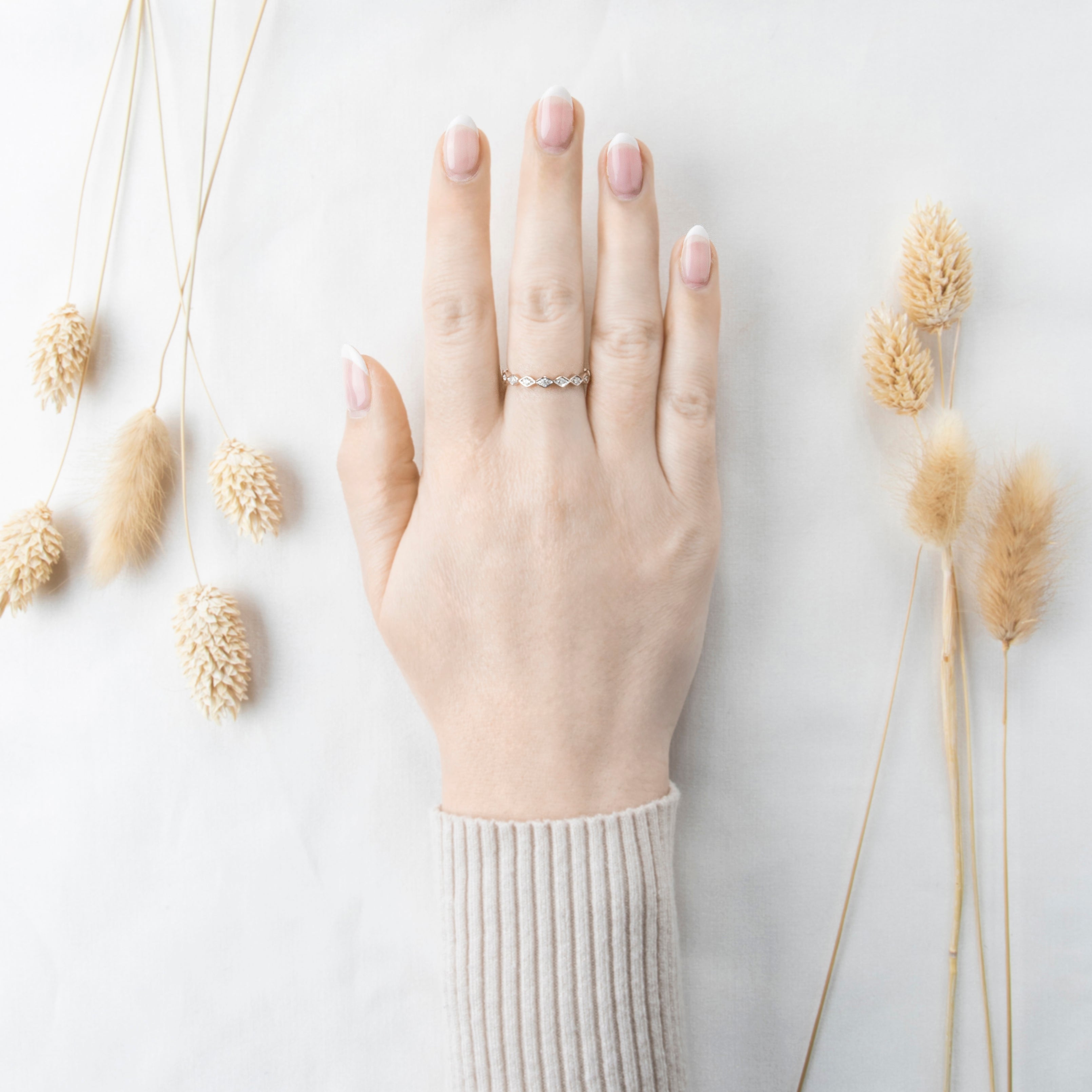 Vintage 14k White Gold Diamond Eternity Band Ring 9.00、mySite、hinf8tx79