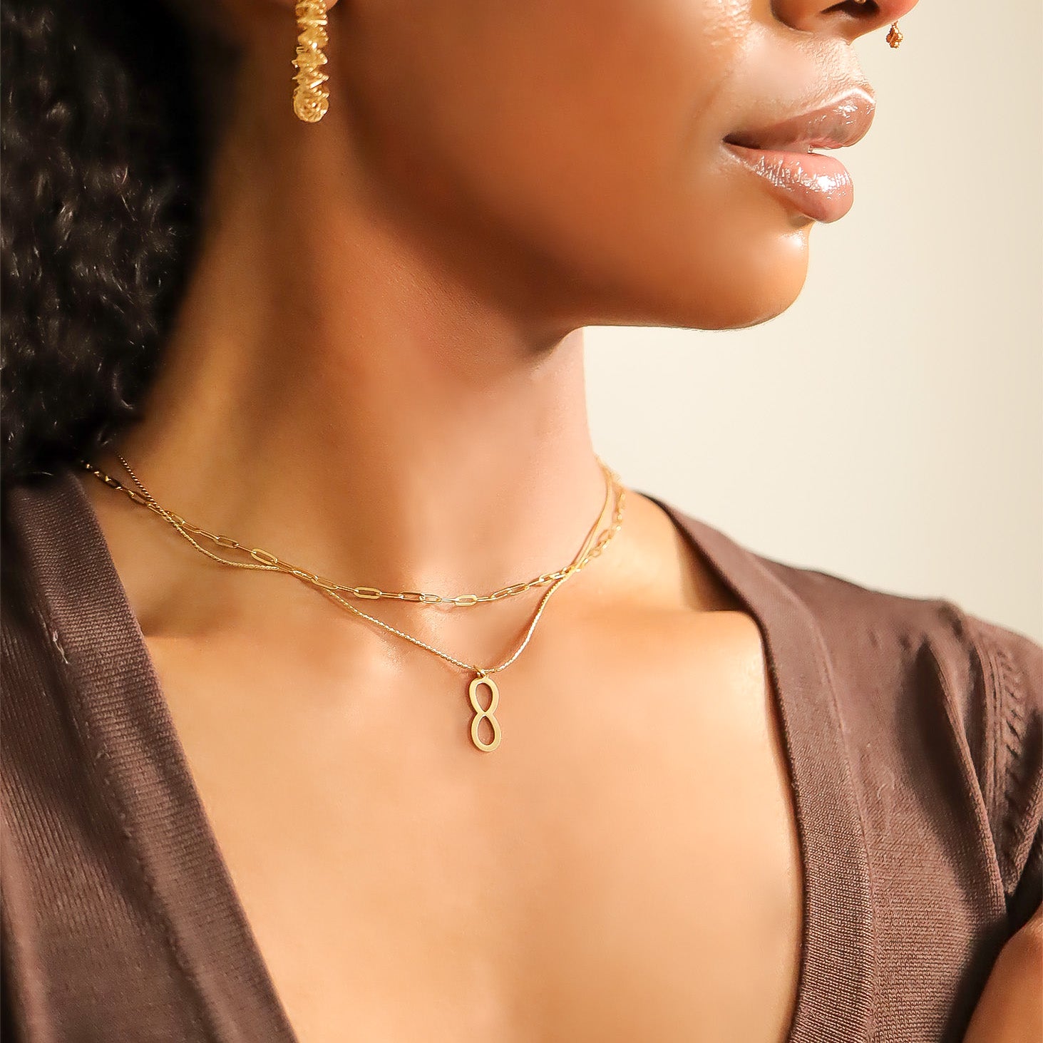 18K Gold PVD Stainless Steel Infinity Charm / PDL0008、mySite、dreamappss