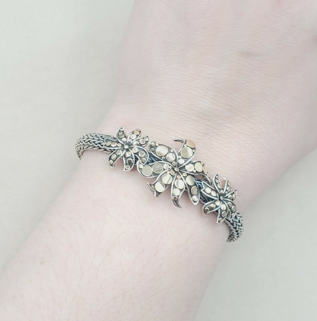 John Hardy Dot Ayu Frangipani Flower Bracelet With Gold、mySite、hinf8tx79