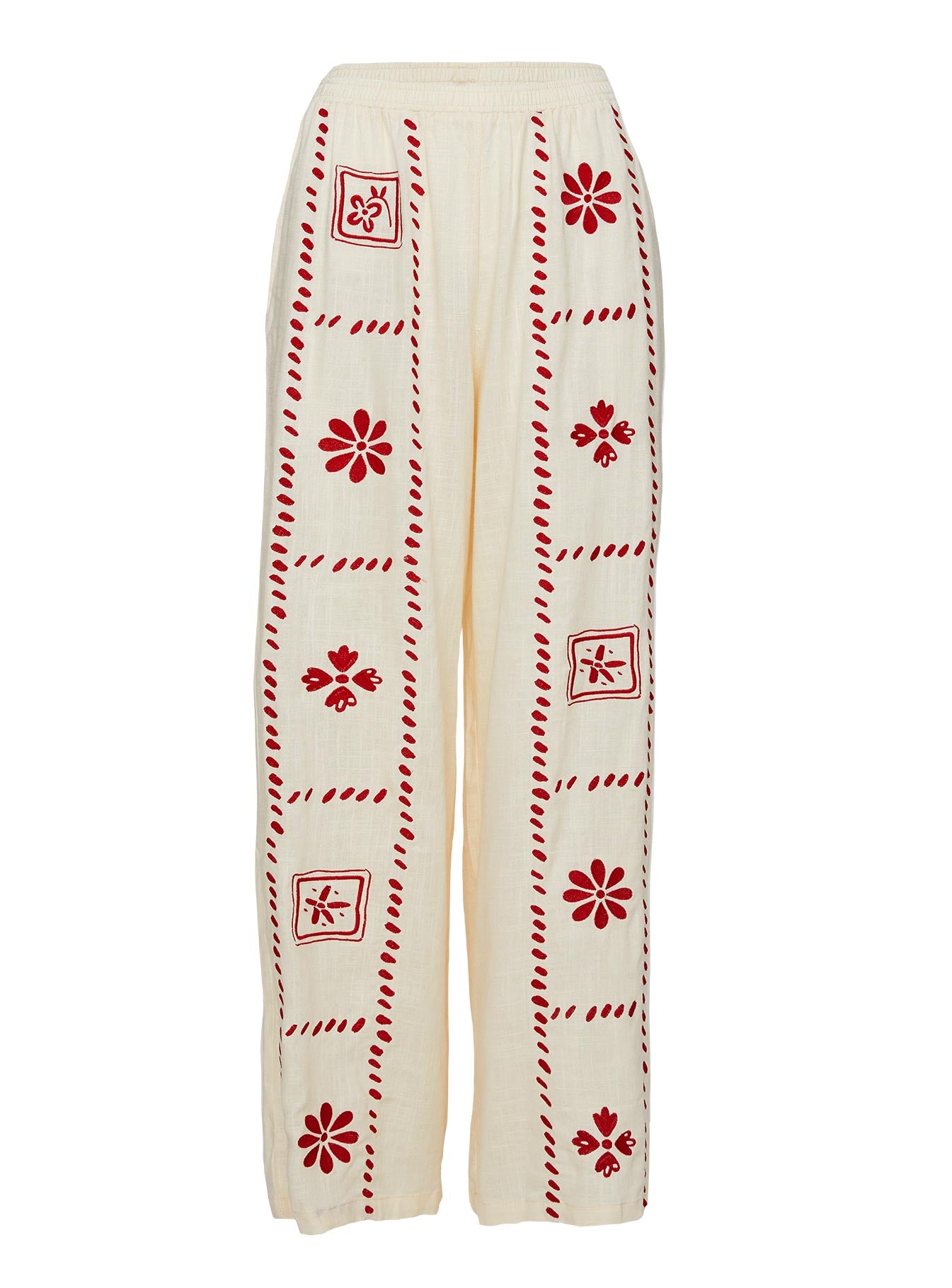 Grazia Pants Cream / Red、mySite、solidvoid