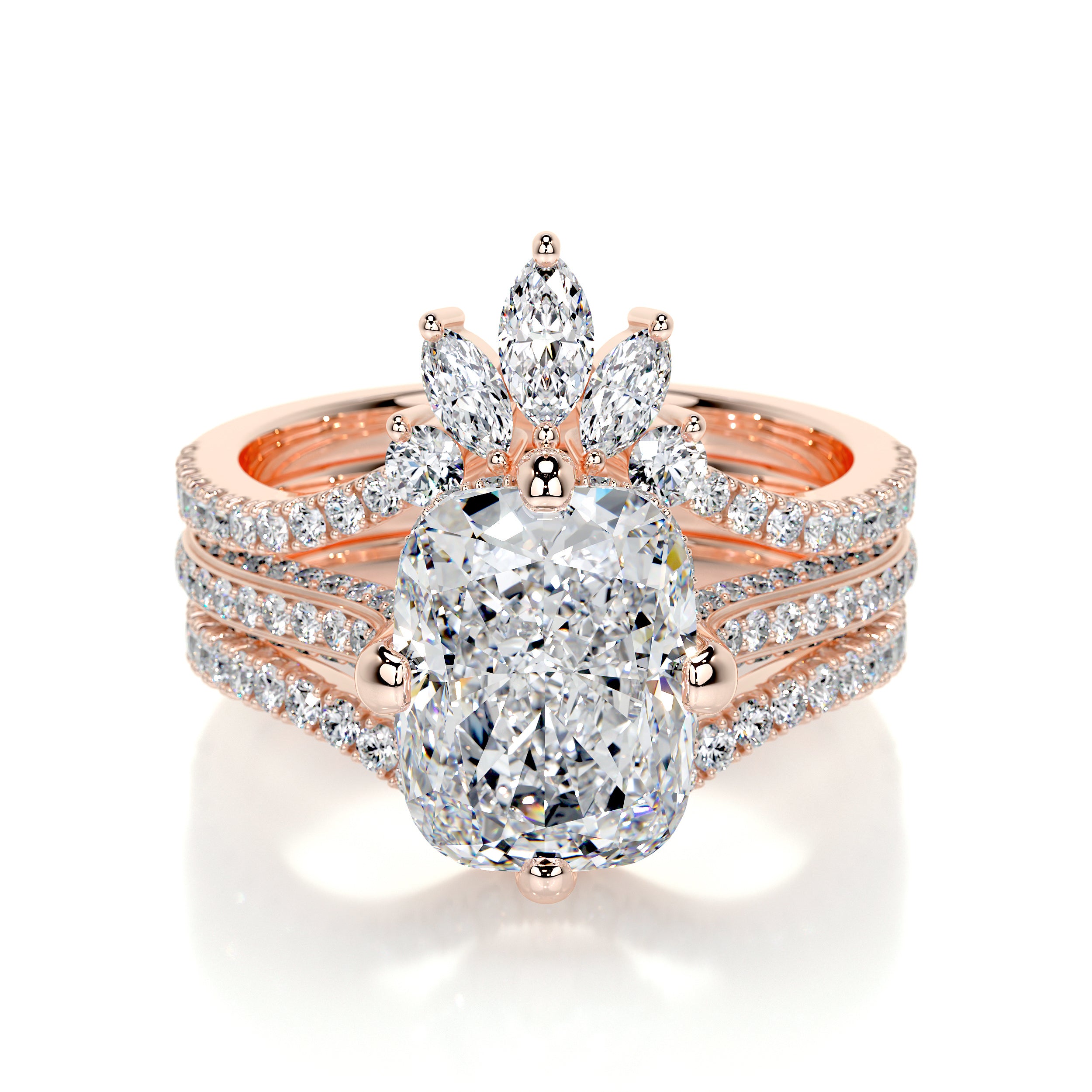 Lauren Lab Grown Diamond Bridal Set -14K Rose Gold、mySite、hinf8tx79