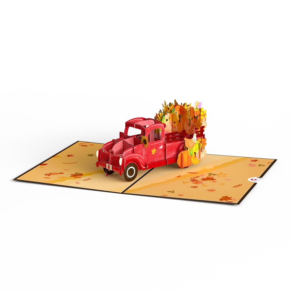 Red Harvest Truck Pop-Up Card、mySite、solidvoid