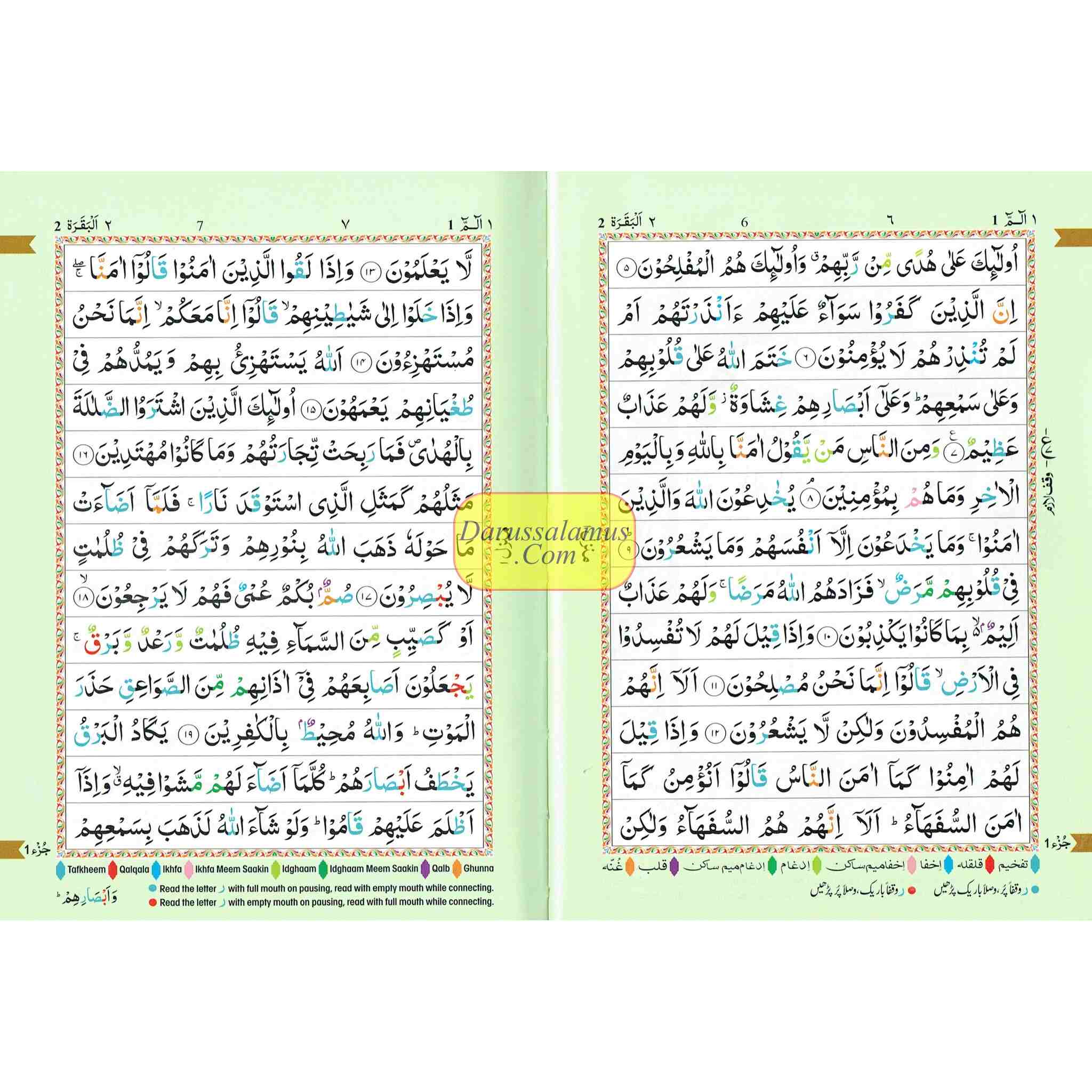 The Holy Quran Colour Coded Tajweed Rules 13 Lines 23CC Kabah With Slip Case (Medium Size)、mySite、topwebapps