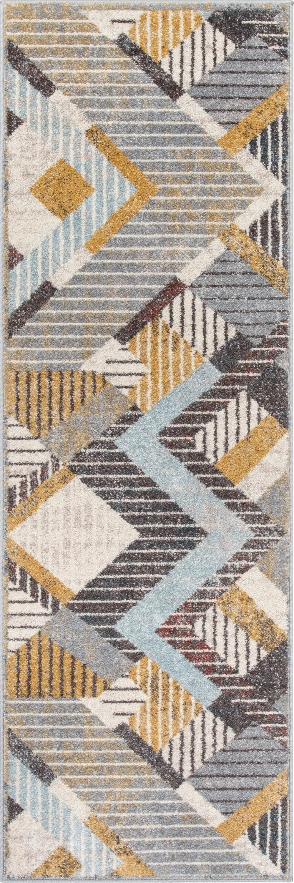 Jacey Geometric Distressed Grey Rug、mySite、gigharbornorthrealestate