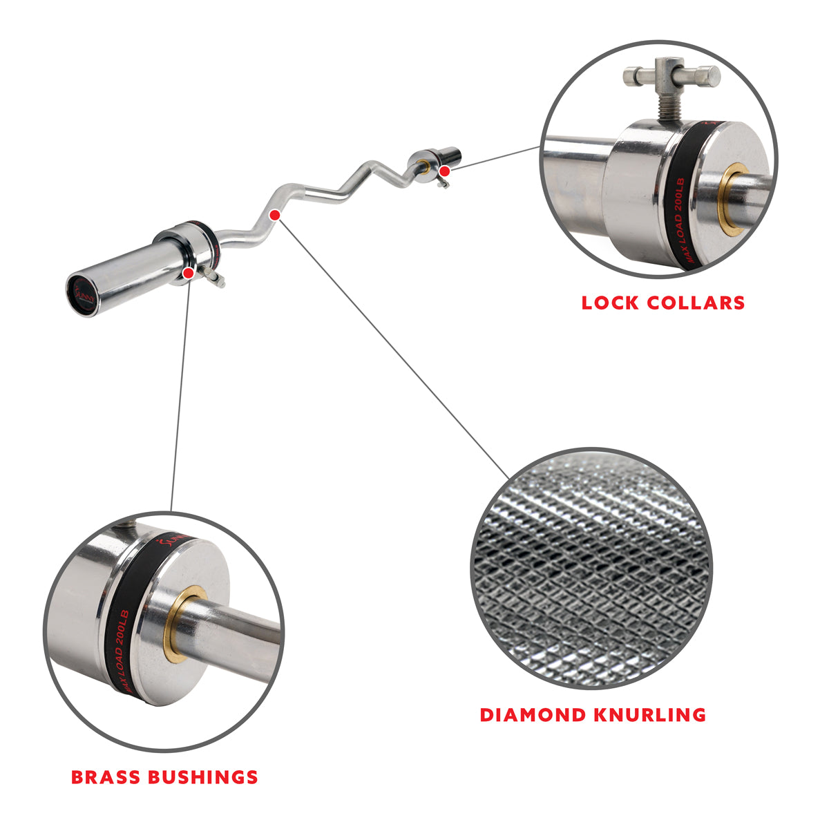  47 Olympic Curl Bar w/ Ring Collars、mySite、ghnorth