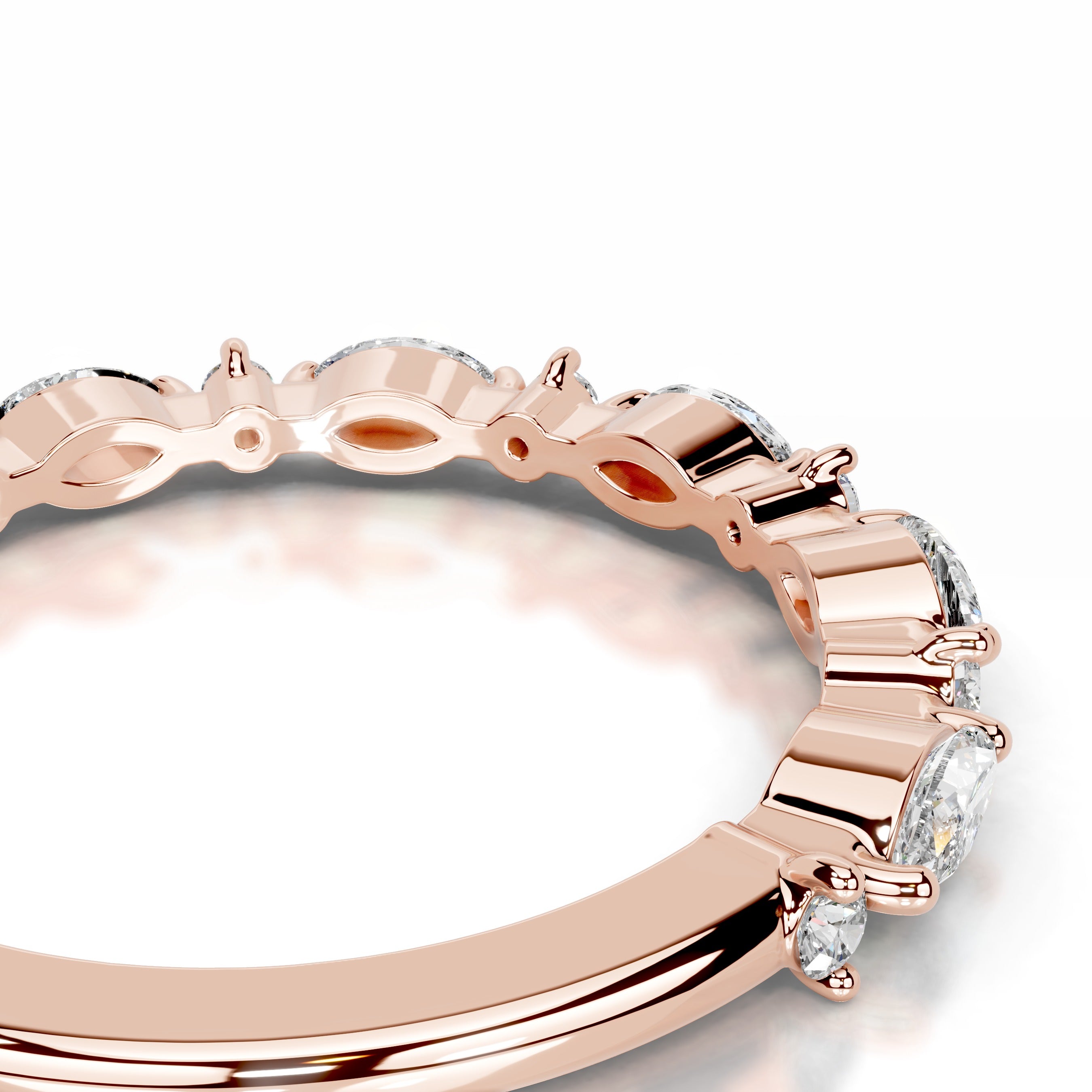 Vienna Diamond Wedding band - 14K Rose Gold、mySite、hinf8tx79