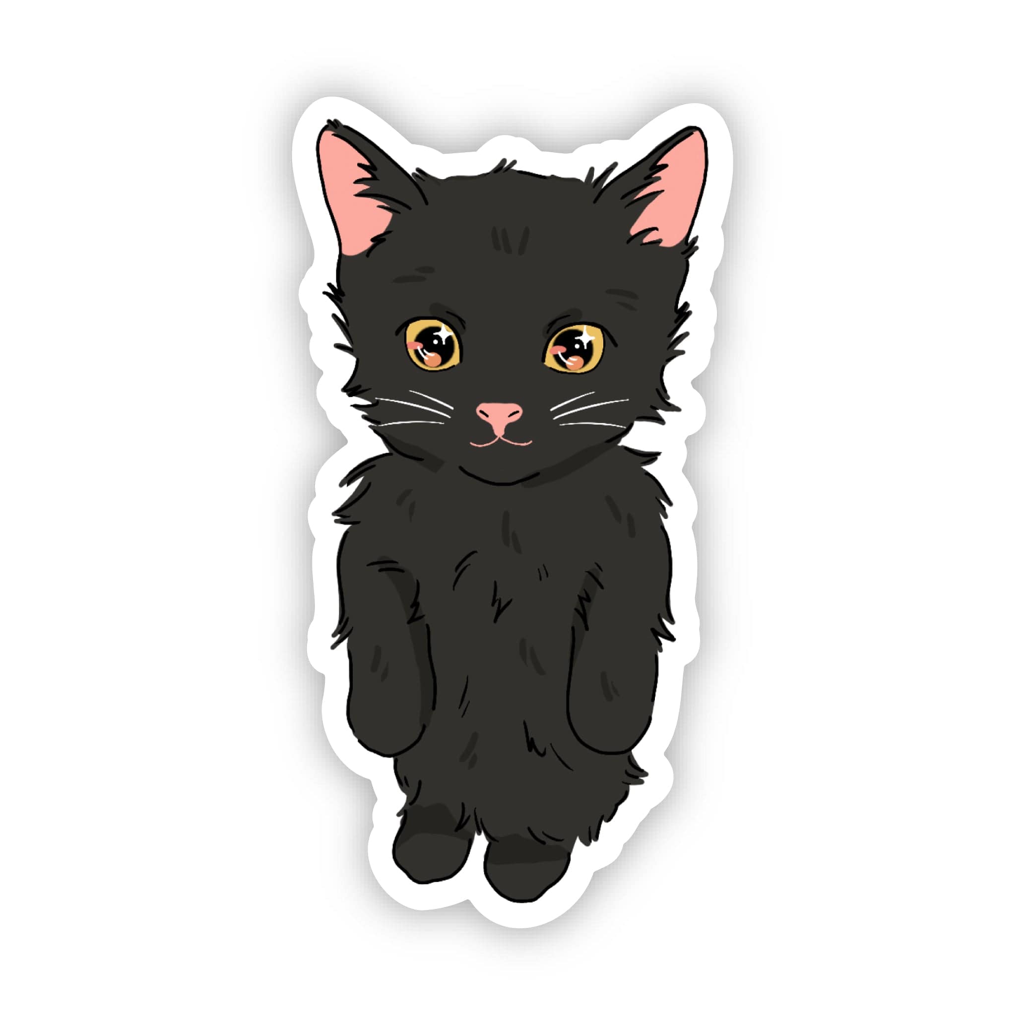  Anime Standing Black Cat Sticker、mySite、elrpsem3k