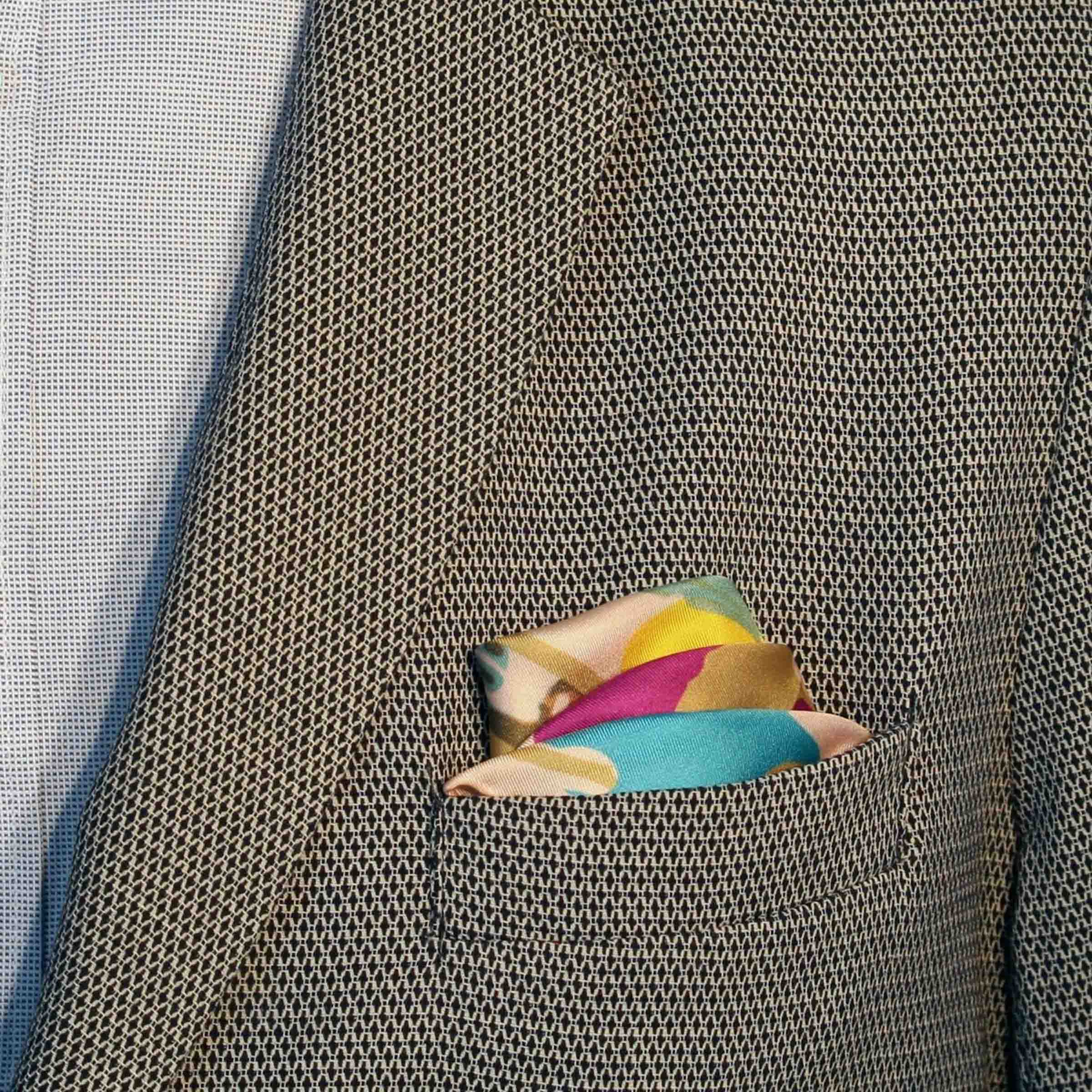 Silk Twill Pocket Square CLARSACH by Orequo、mySite、neckold