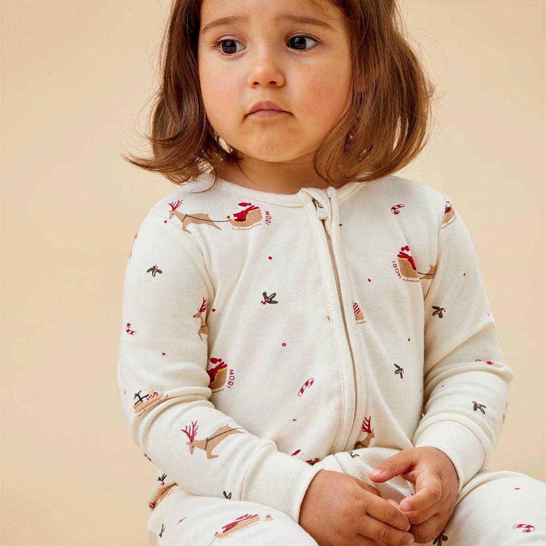  MORI Jolly Journey Two Way Zip-Up Sleepsuit - Tofu Christmas Print、mySite、merchandisen