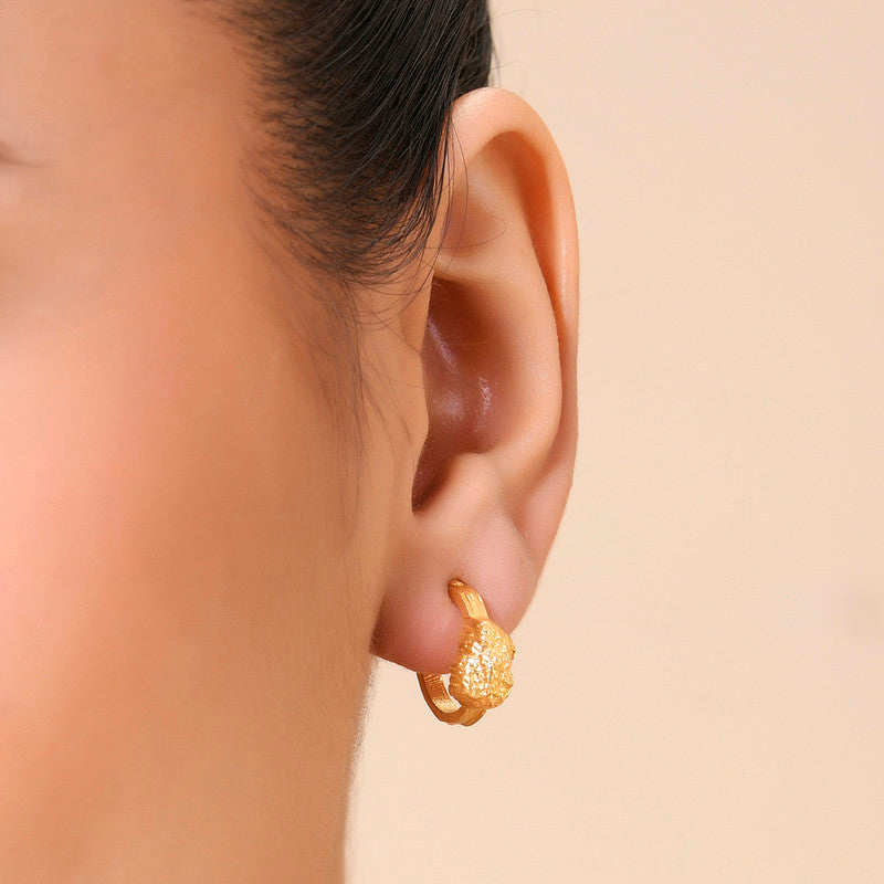 Solid Nugget Earrings | 14K Gold Plated、mySite、camillekostekn