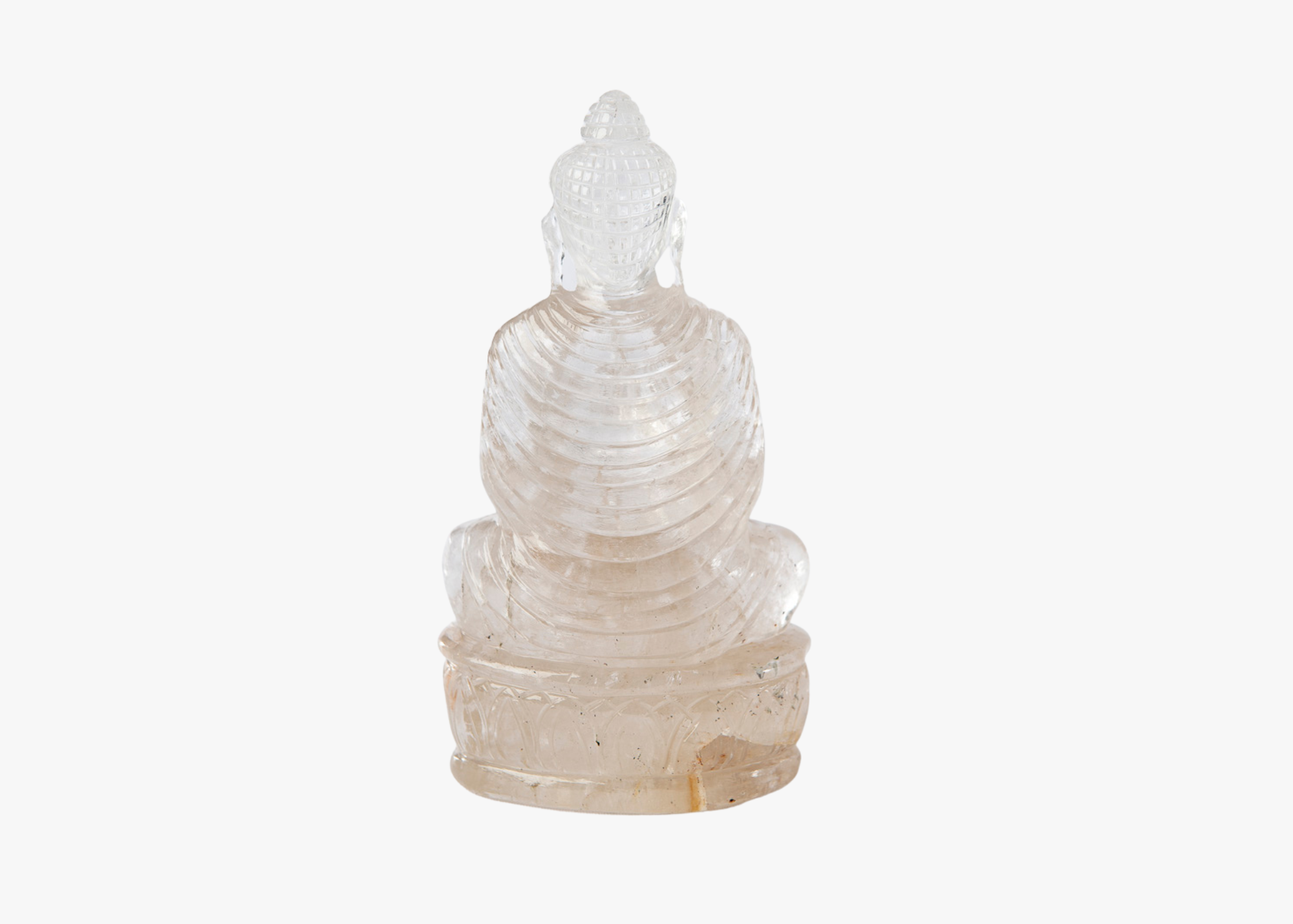 Sitting Buddha - Clear Quartz (Small, 17cm)、mySite、topwebapps